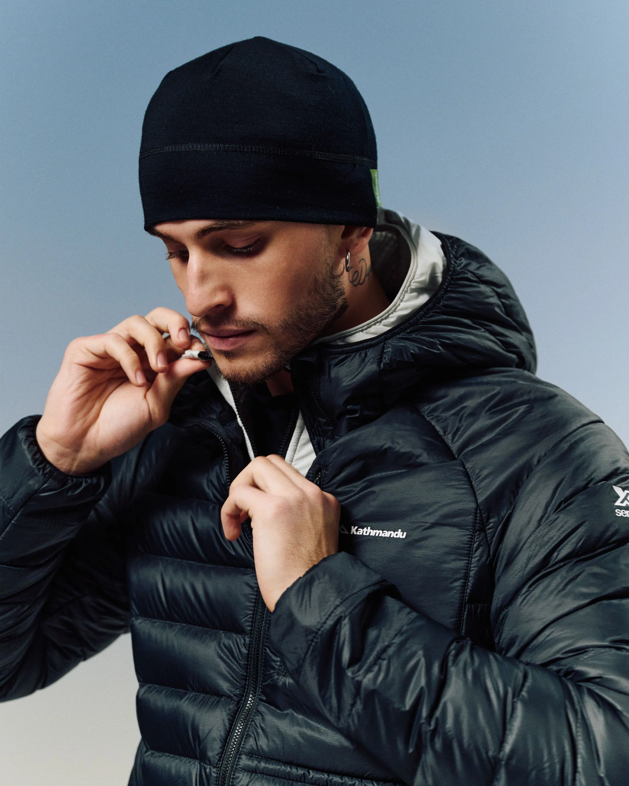 Men's XT Series Cordura LT Down Hooded Jacket - Black Stingray - Image 3