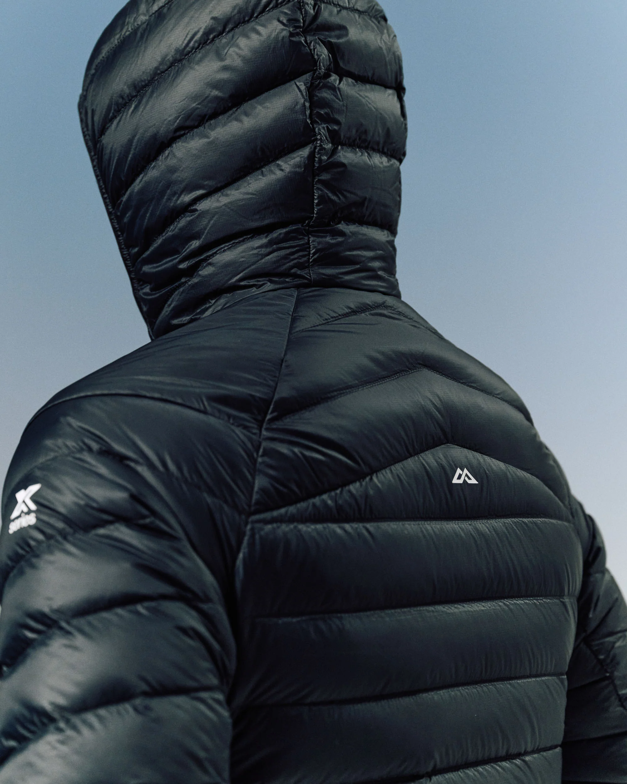 Men's XT Series Cordura LT Down Hooded Jacket - Black Stingray - Image 4