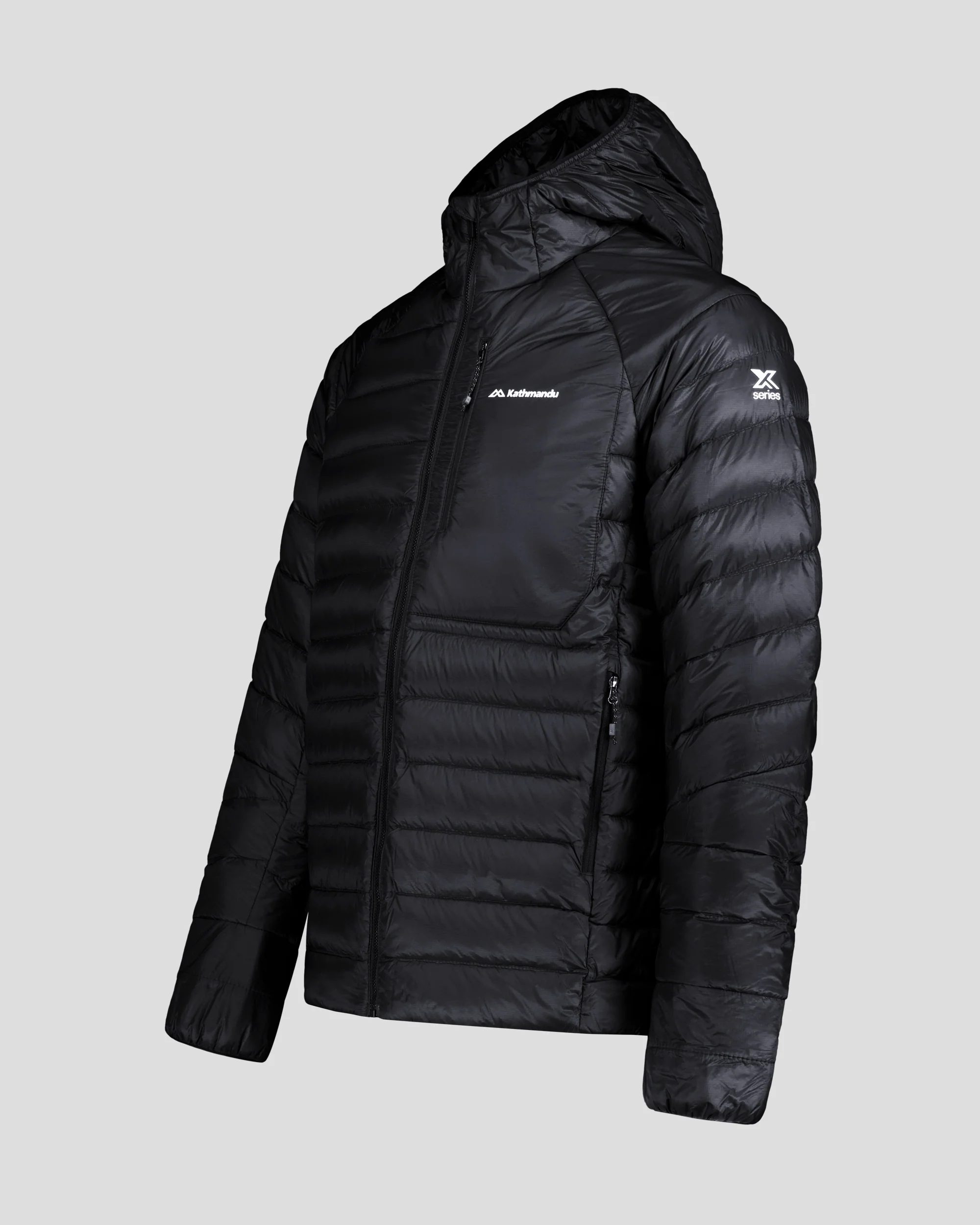 Men's XT Series Cordura LT Down Hooded Jacket - Black Stingray - Image 7