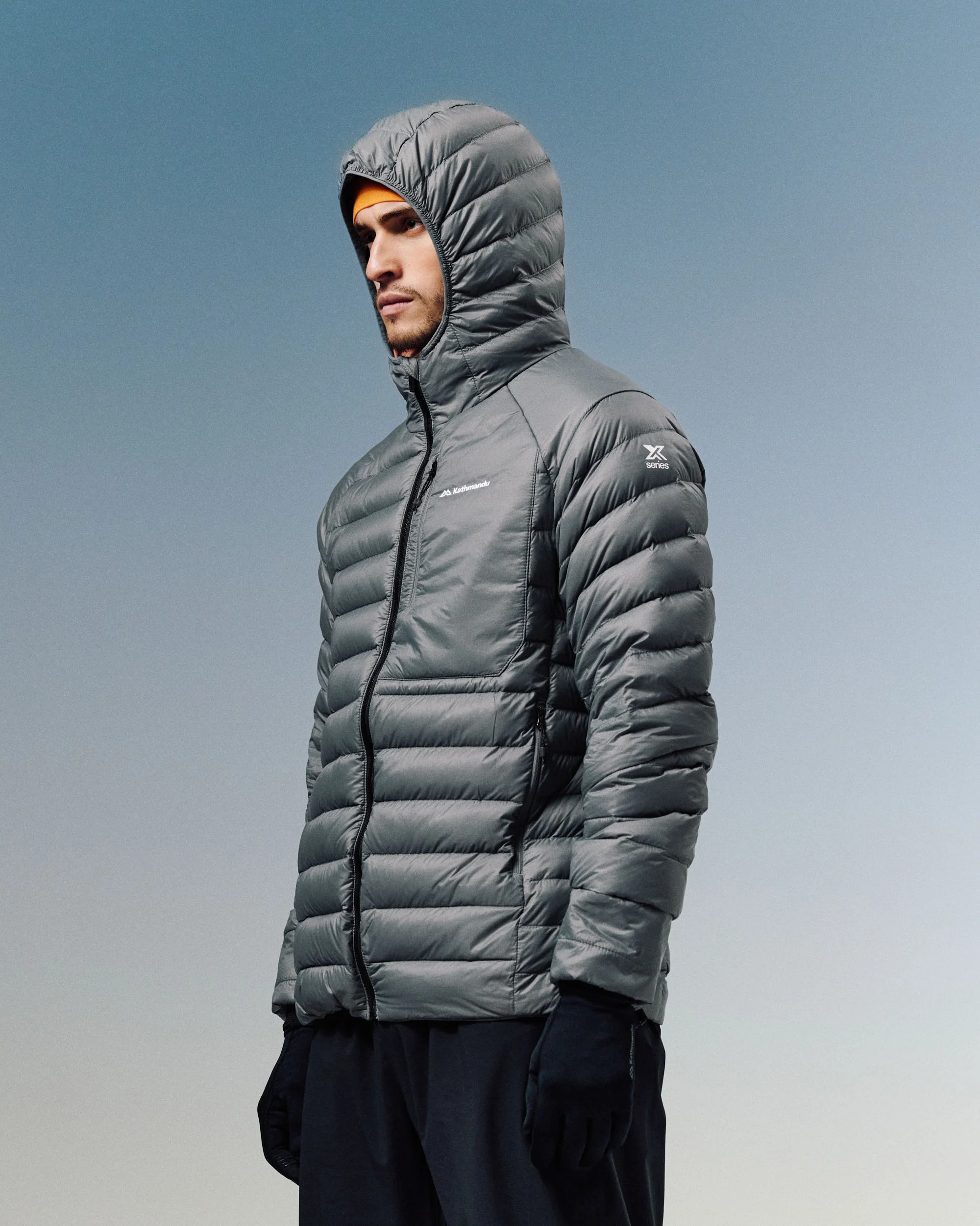 Men's XT Series Cordura LT Down Hooded Jacket - Moon - Image 7