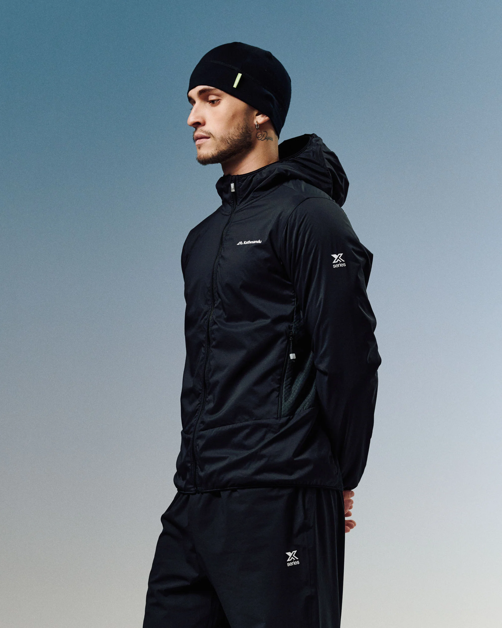 Men's XT Series Hybrid Octa Fleece Hood Jacket - Black Stingray