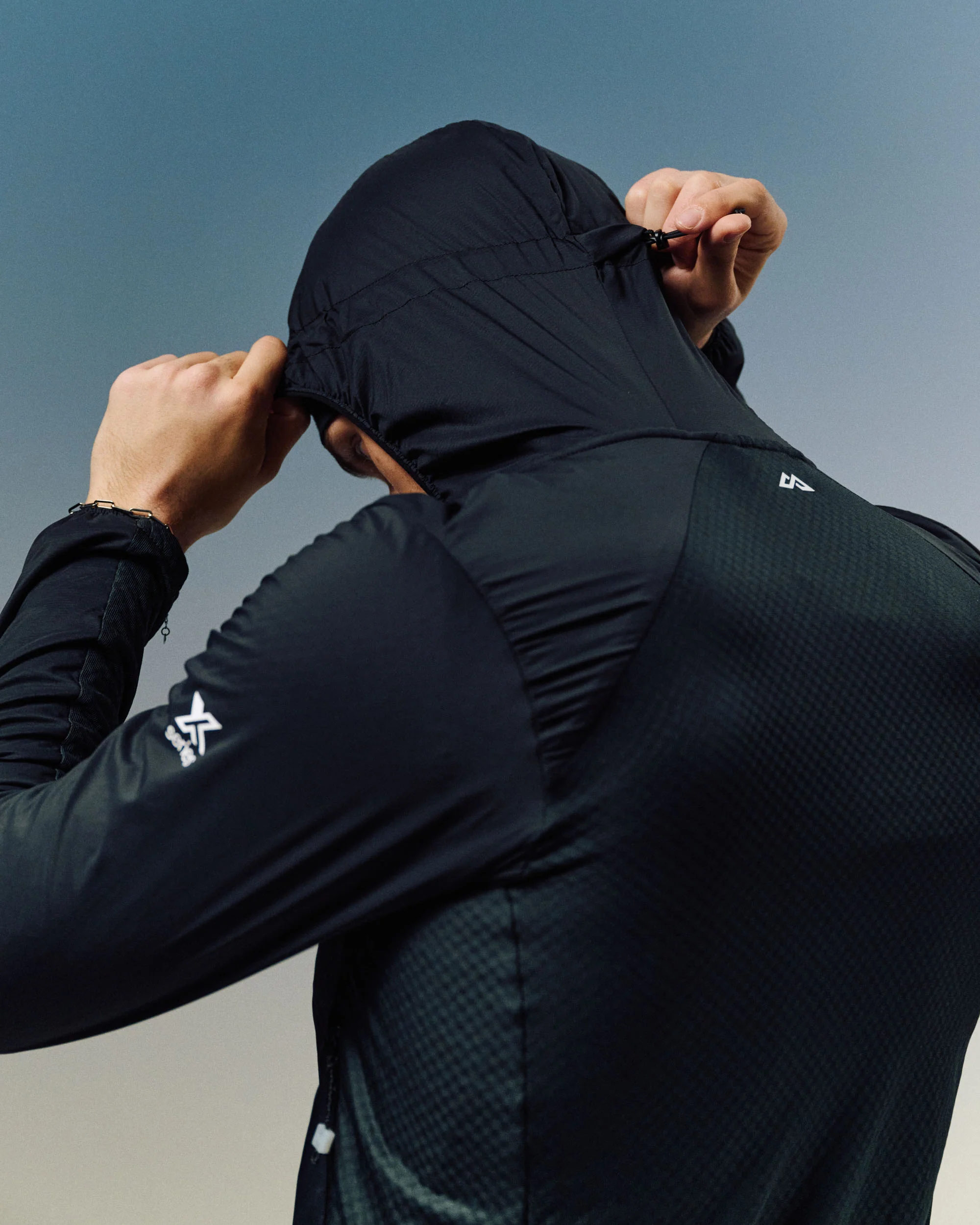 Men's XT Series Hybrid Octa Fleece Hood Jacket - Black Stingray - Image 3