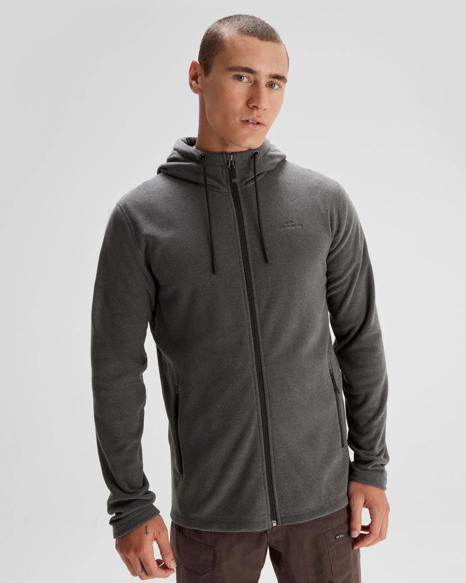 Men's Mt Aspiring Hooded Fleece Jacket - Metal