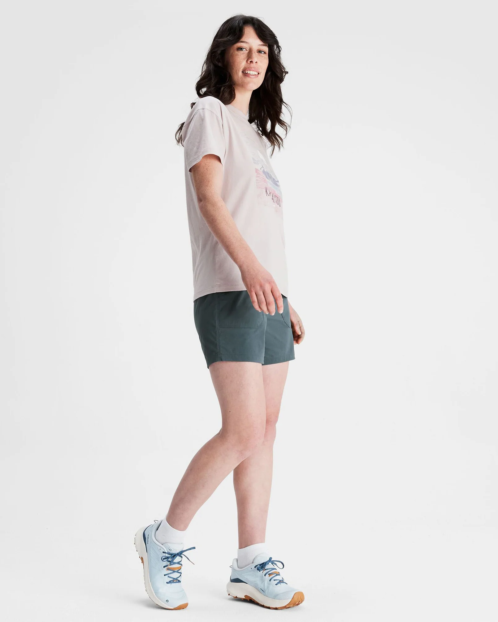 Women's Mt Cook Organic Cotton T-shirt - Dove - Image 2