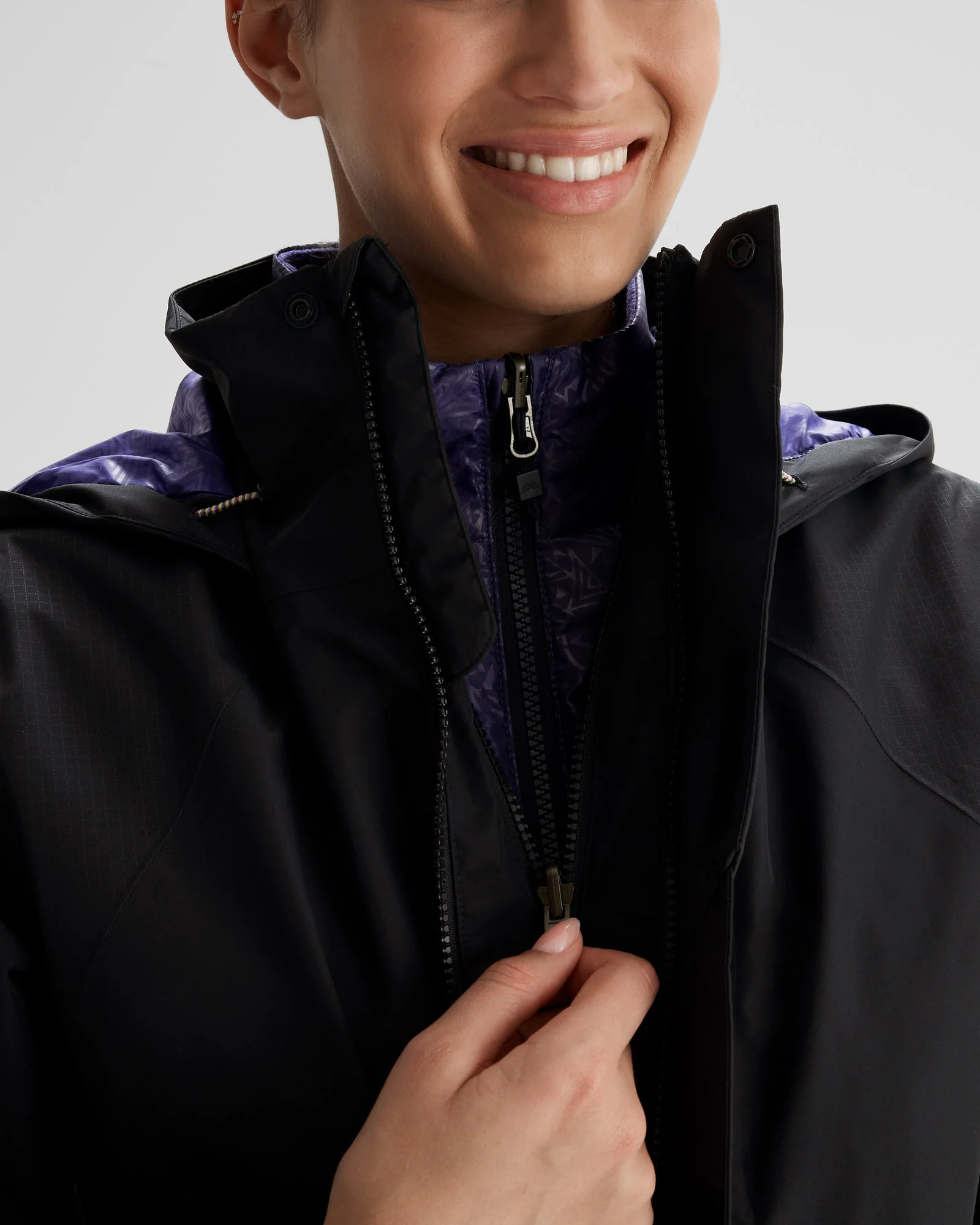 Women's PWDR-Days 2L 3-in-1 Snow Jacket - Black Stingray/Dark Horizon - Image 10