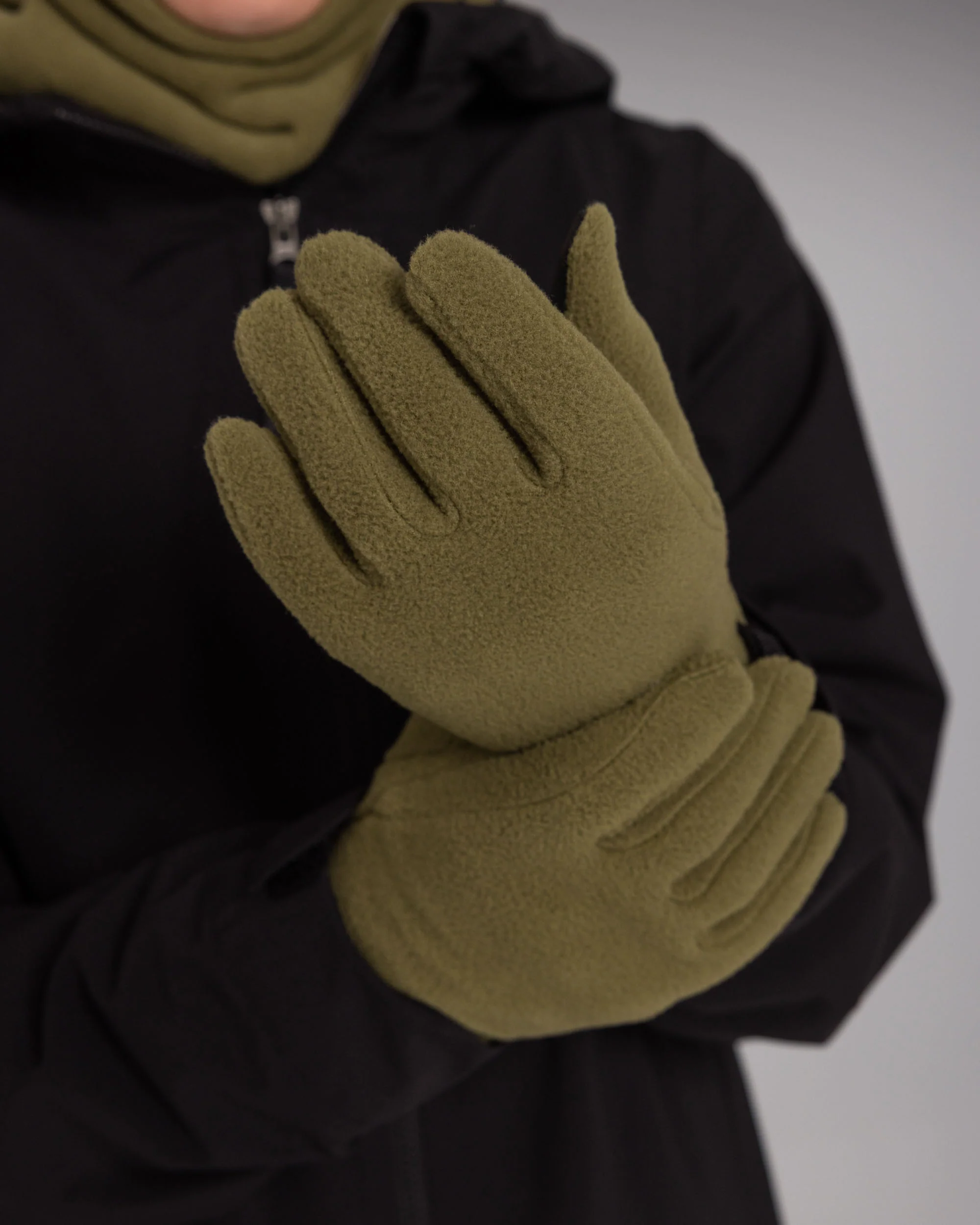 Kids' Ridge 100 Primaloft Fleece Gloves - Dark Fern
