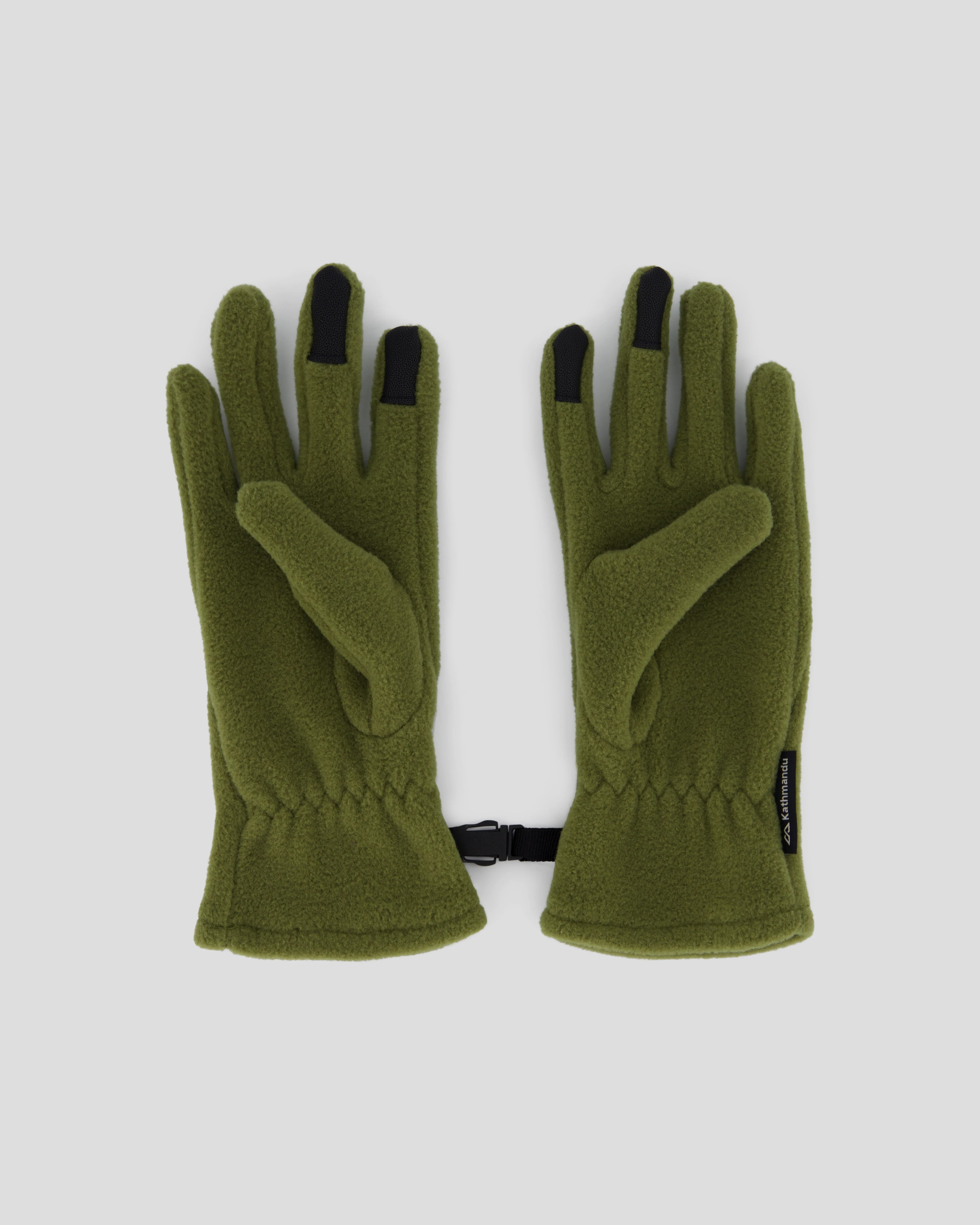 Kids' Ridge 100 Primaloft Fleece Gloves - Dark Fern - Image 3