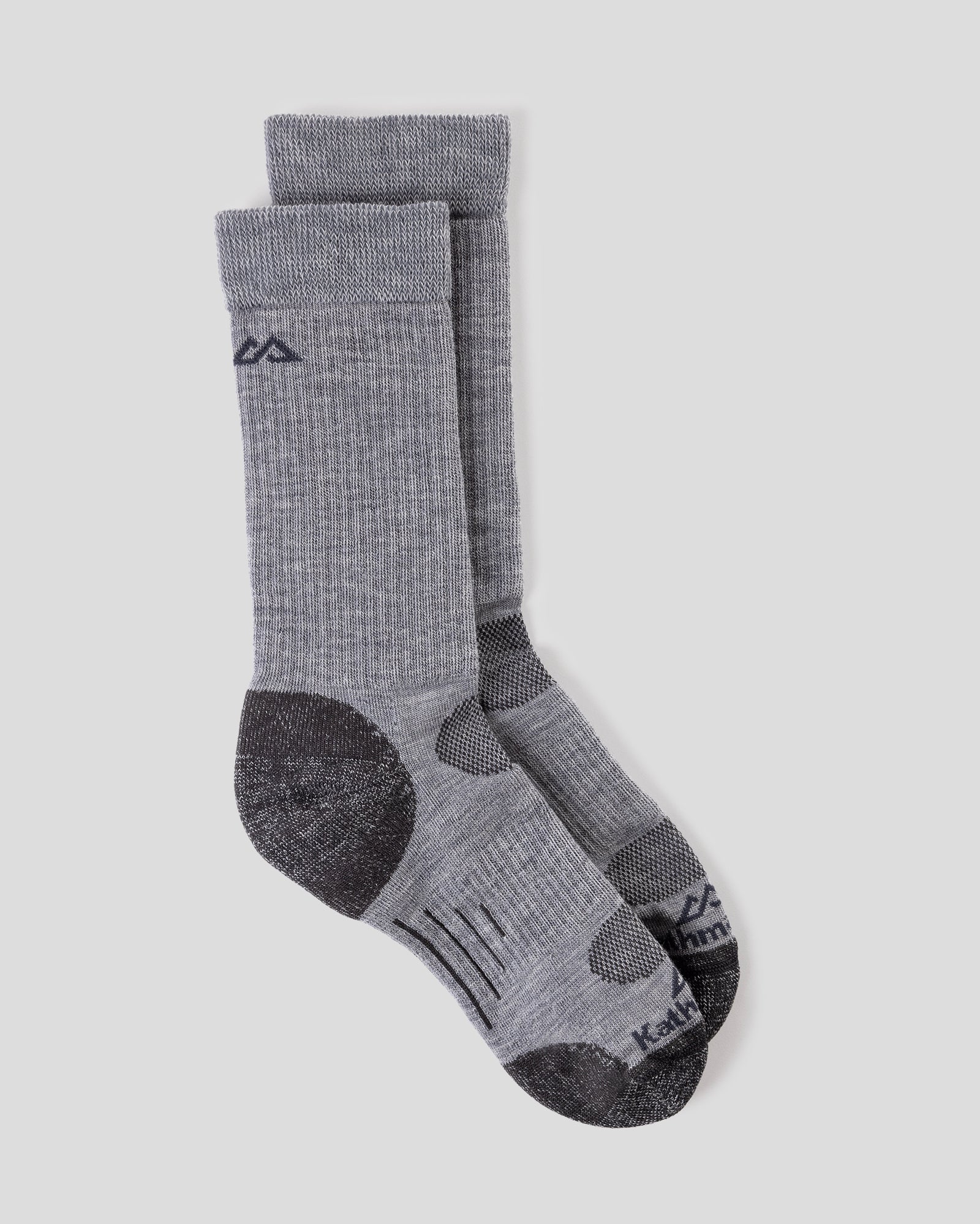 Ridge Wool Blend Mid Calf Sock - Grey Marle