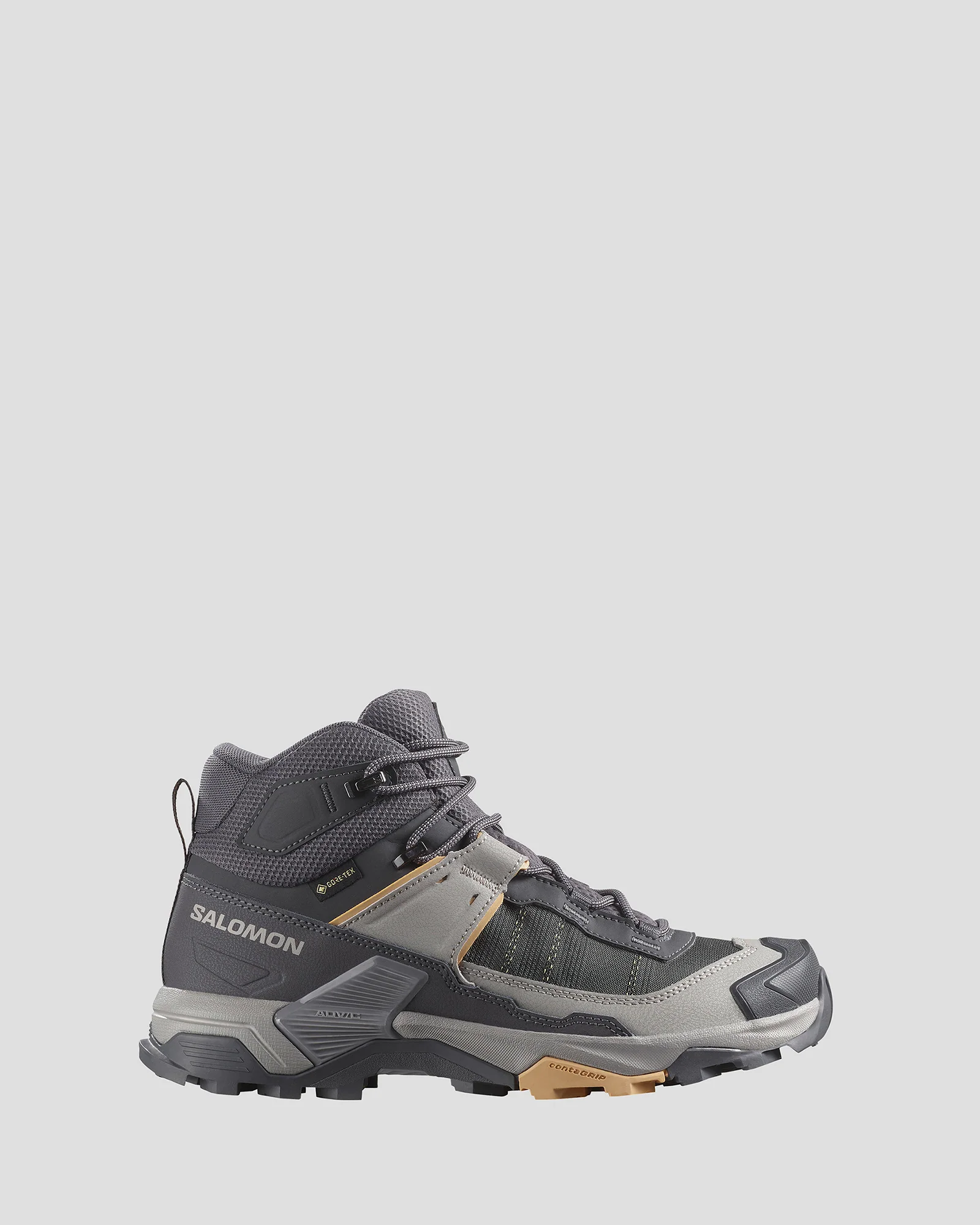 Salomon X Ultra 5 Mid GTX Womens Shoes - Nine Iron/Gull/Soft Clay