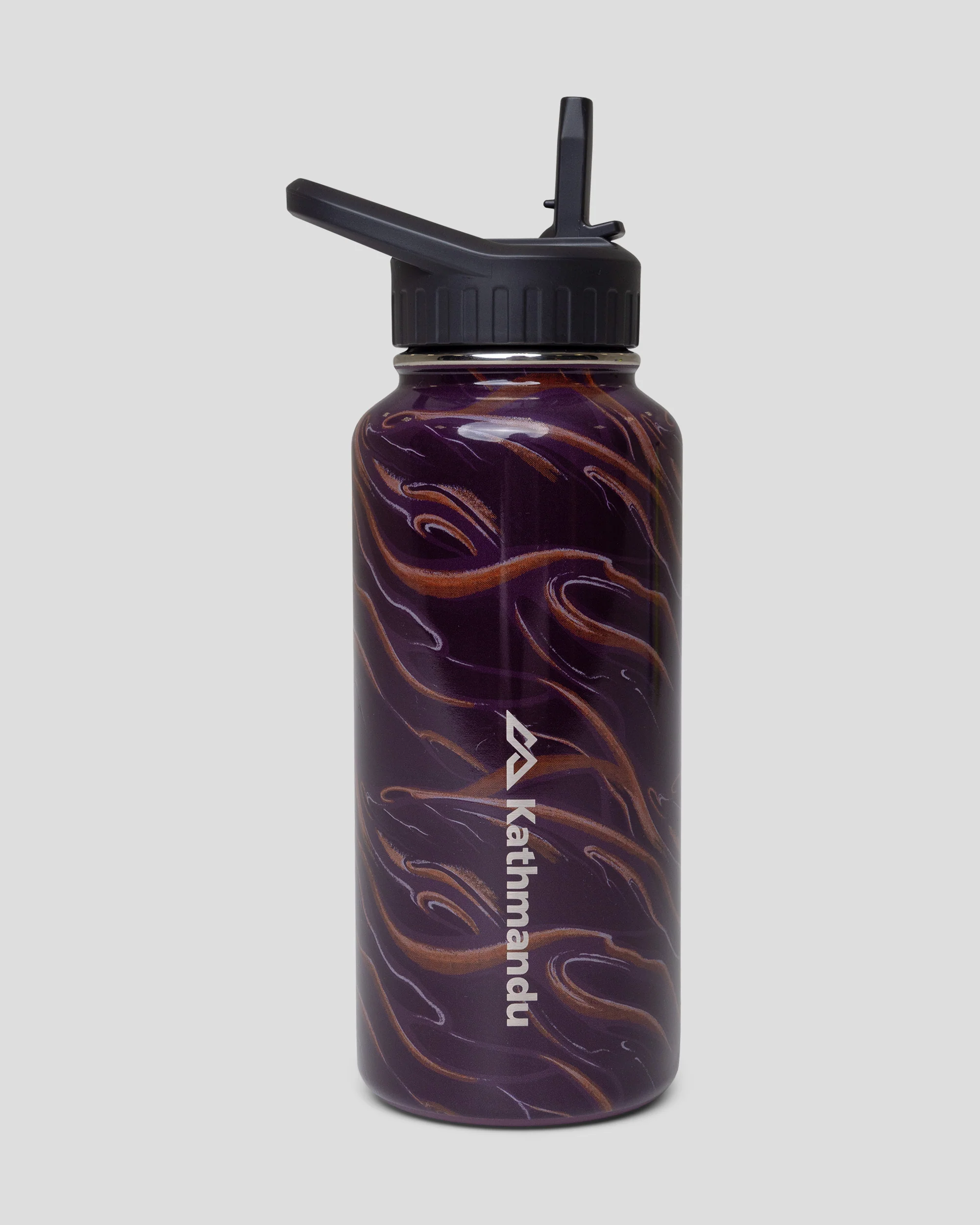 Straw Lid Insulated Bottle - 950 ml - Mulberry Braided River - Image 2
