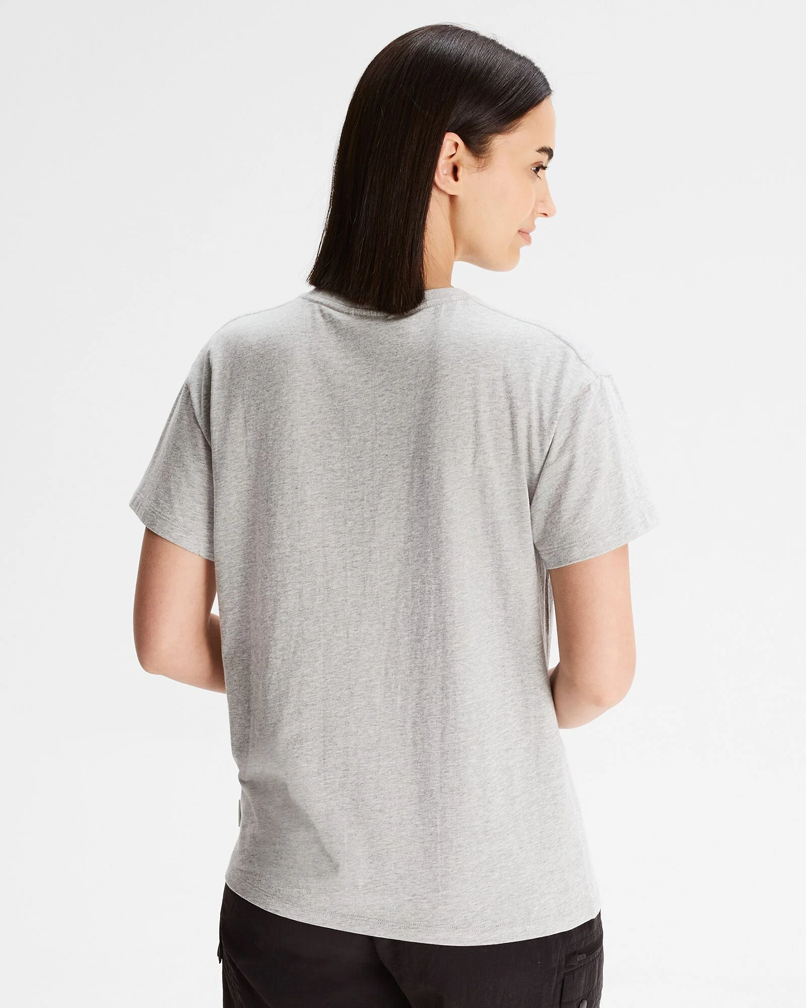Women's Tree Line Organic Cotton T-shirt - Light Grey Marle - Image 2