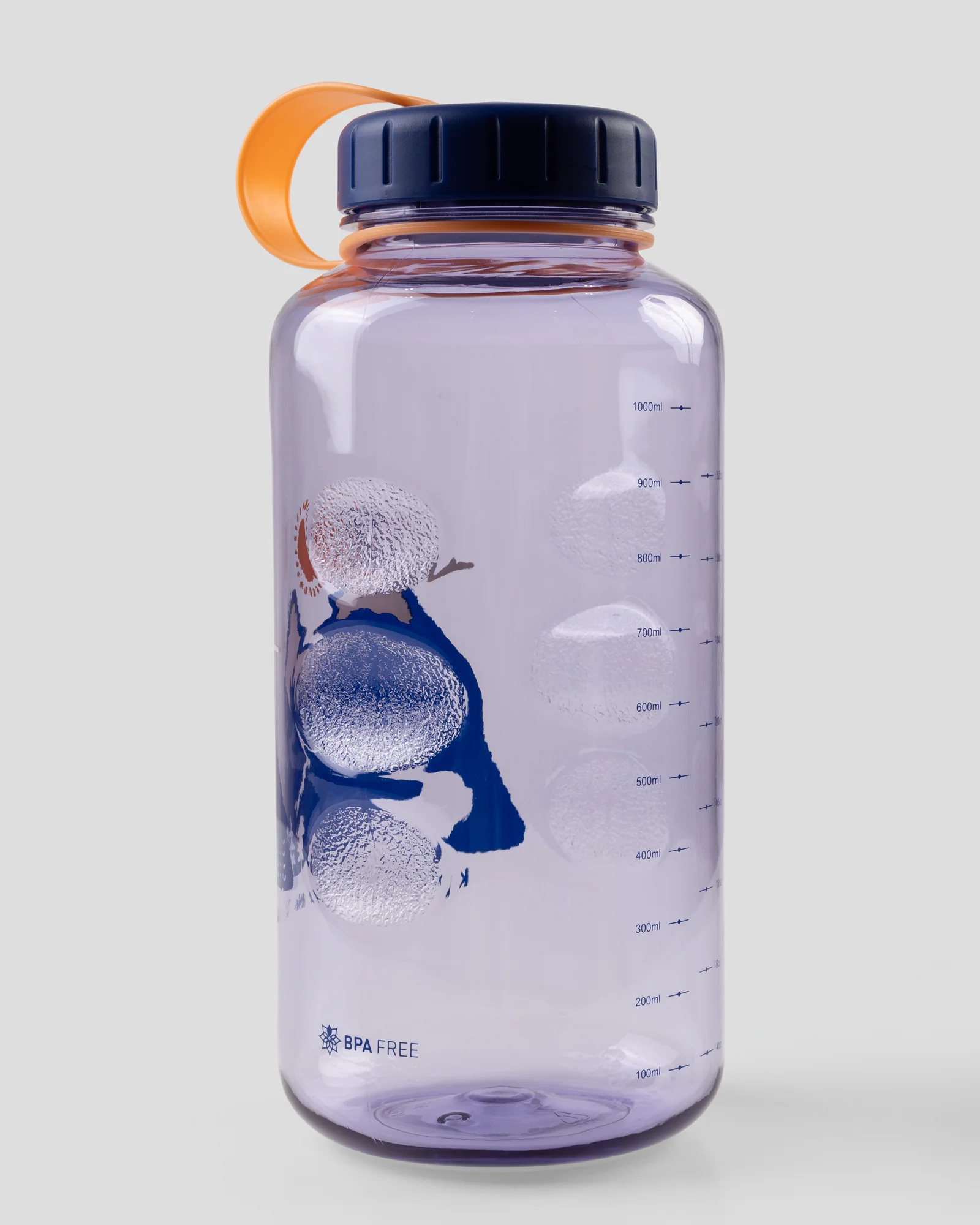 Tritan Wide Mouth 1L Water Bottle - Bright Lilac Mountain Scape - Image 6