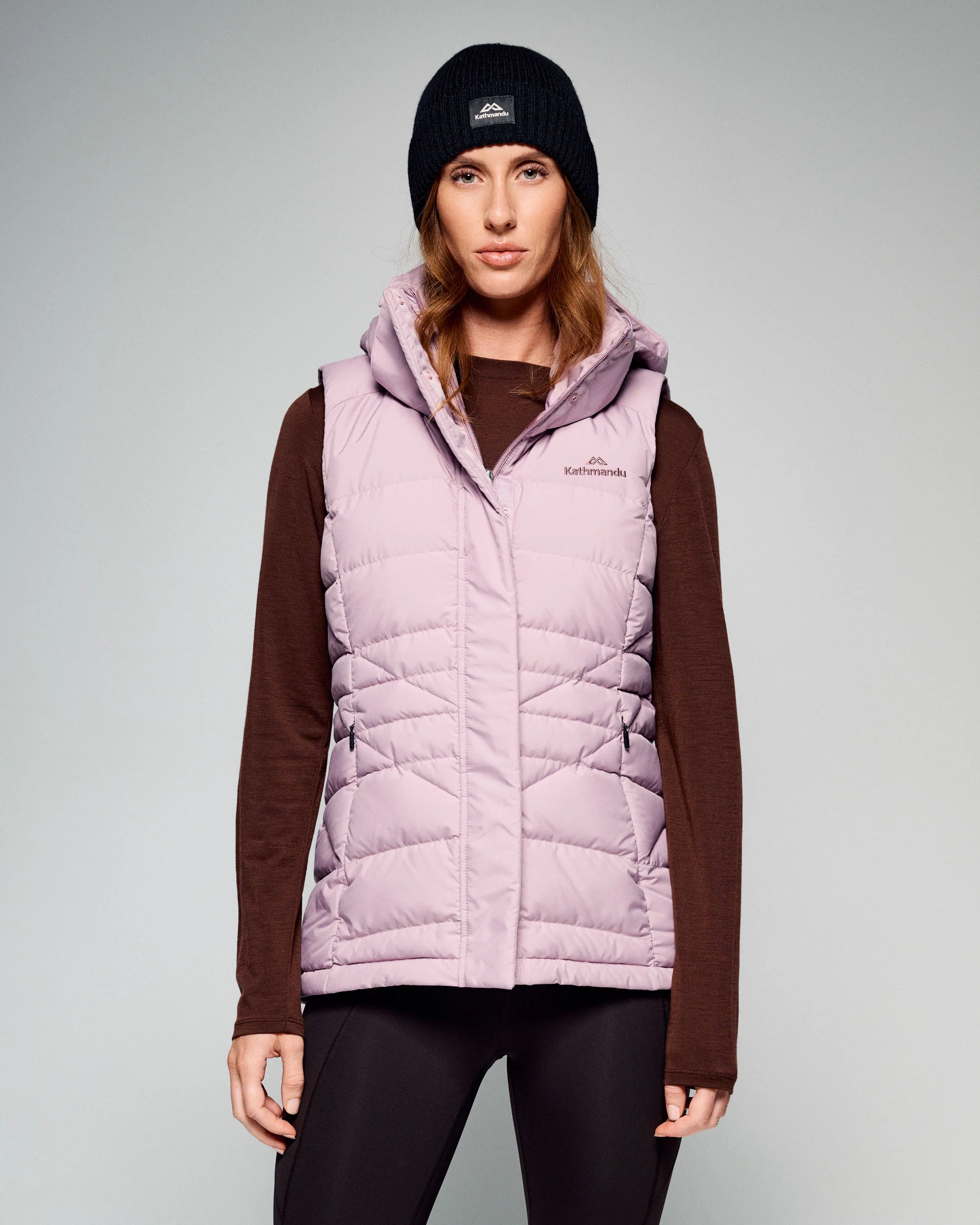 Women's Winterburn Hooded Down Vest - Light Thistle