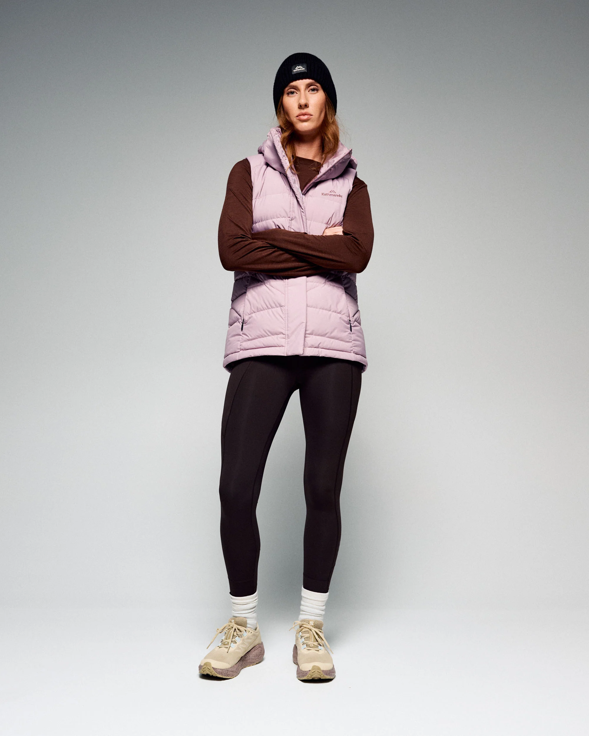 Women's Winterburn Hooded Down Vest - Light Thistle - Image 3