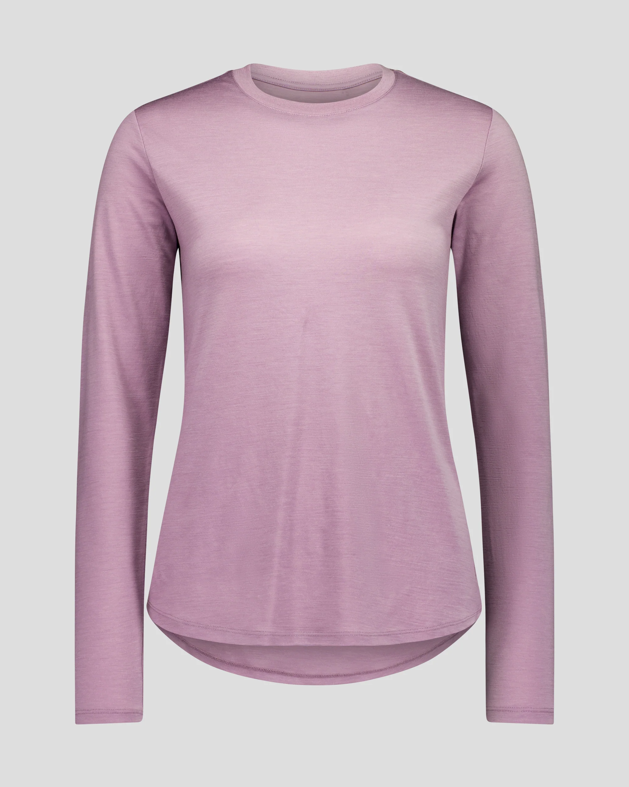 Women's 100% Merino Long Sleeve Crew Top - Thistle - Image 4