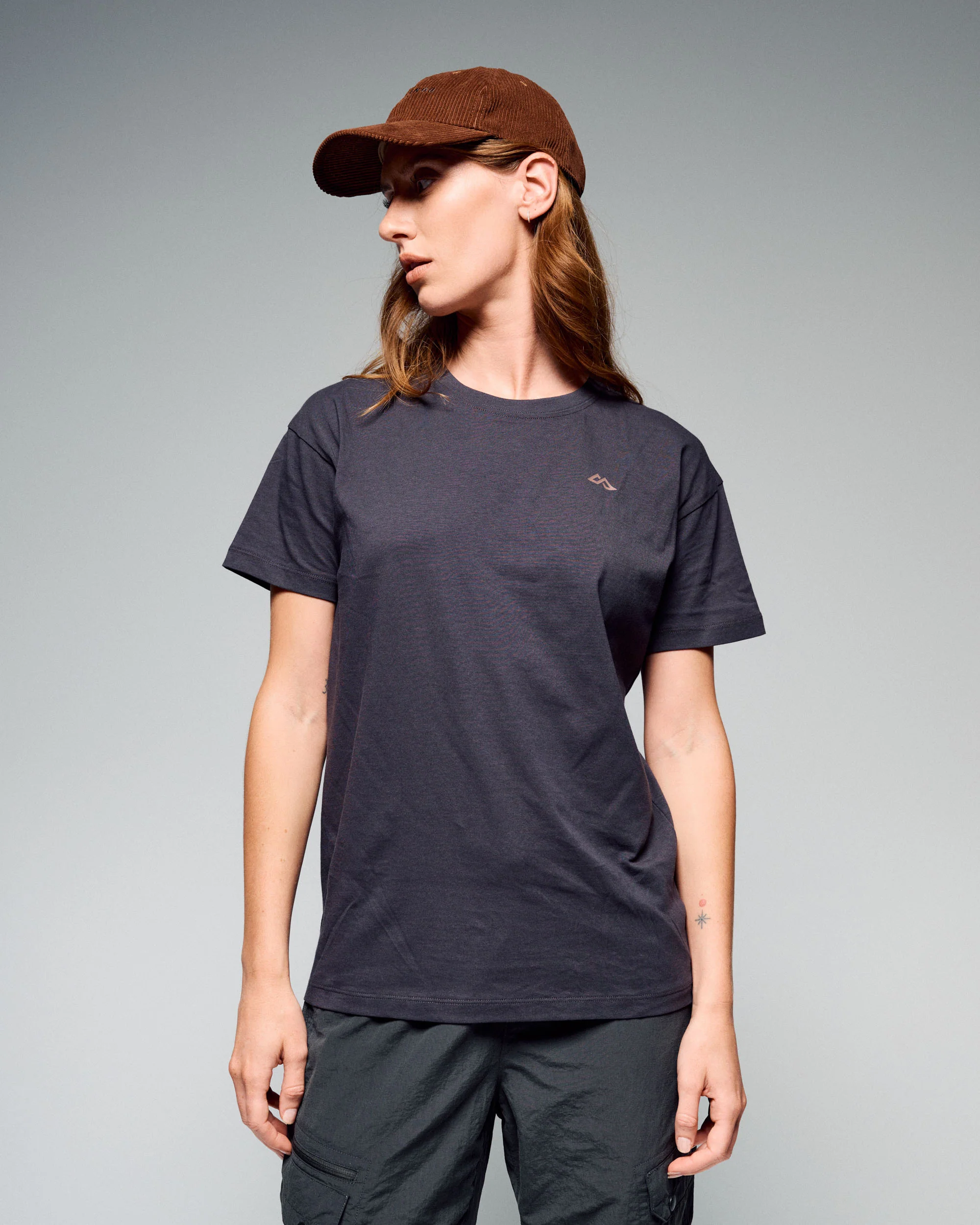 Women's Braided River Organic Cotton T-Shirt - Washed Black - Image 3