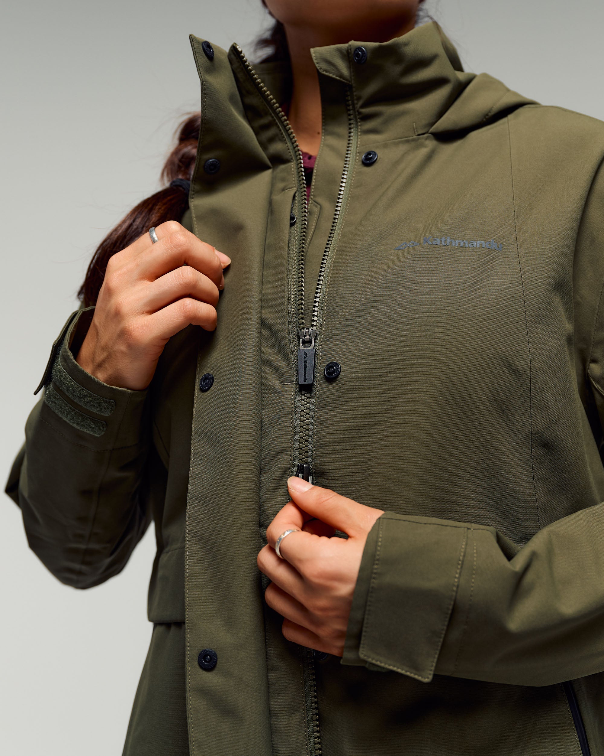 Women's Citytrek 2L Rain Insulated 3in1 Parka - Light Moss - Image 10