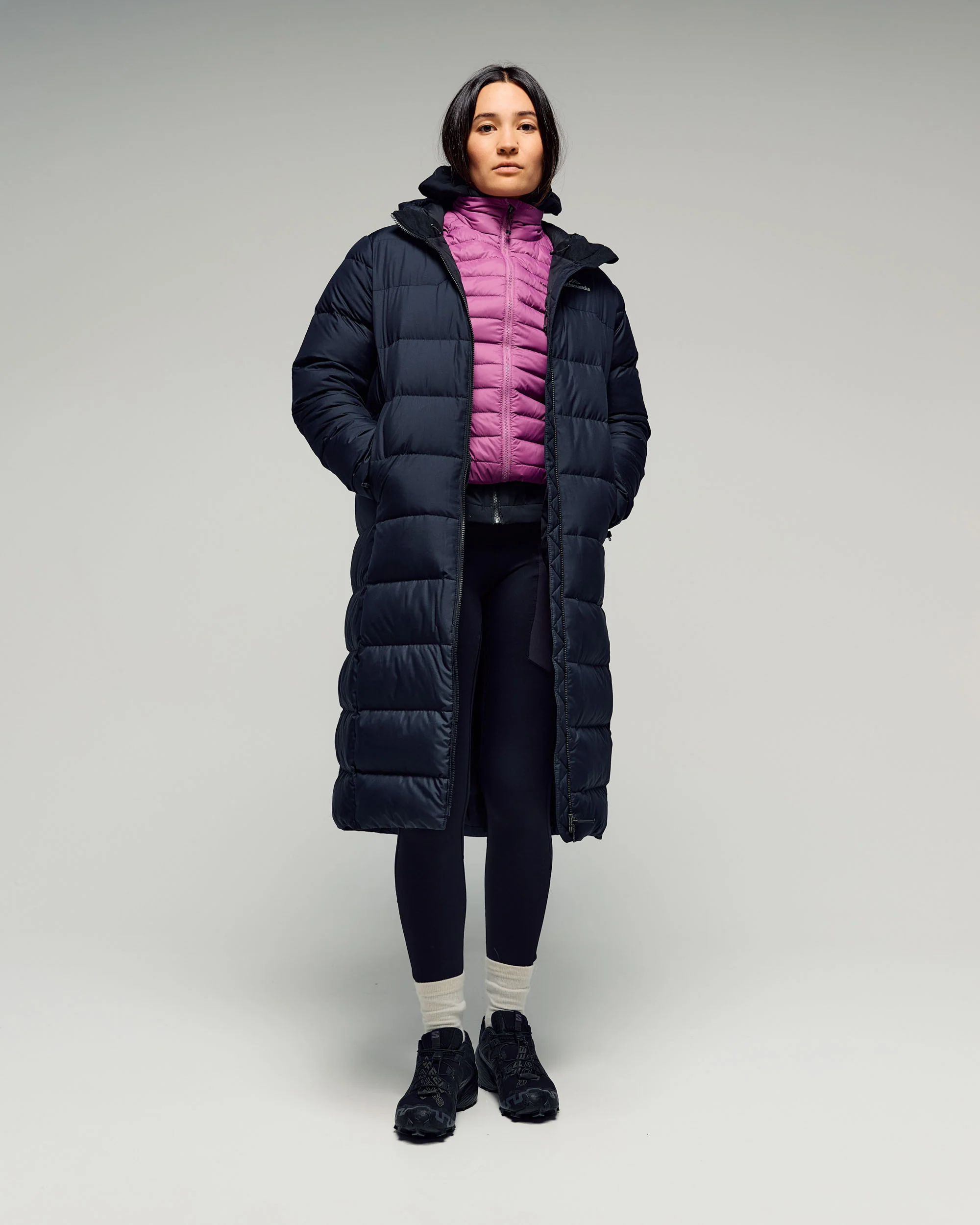 Women's Epiq Down Hooded Long Parka v2 - Black/Black