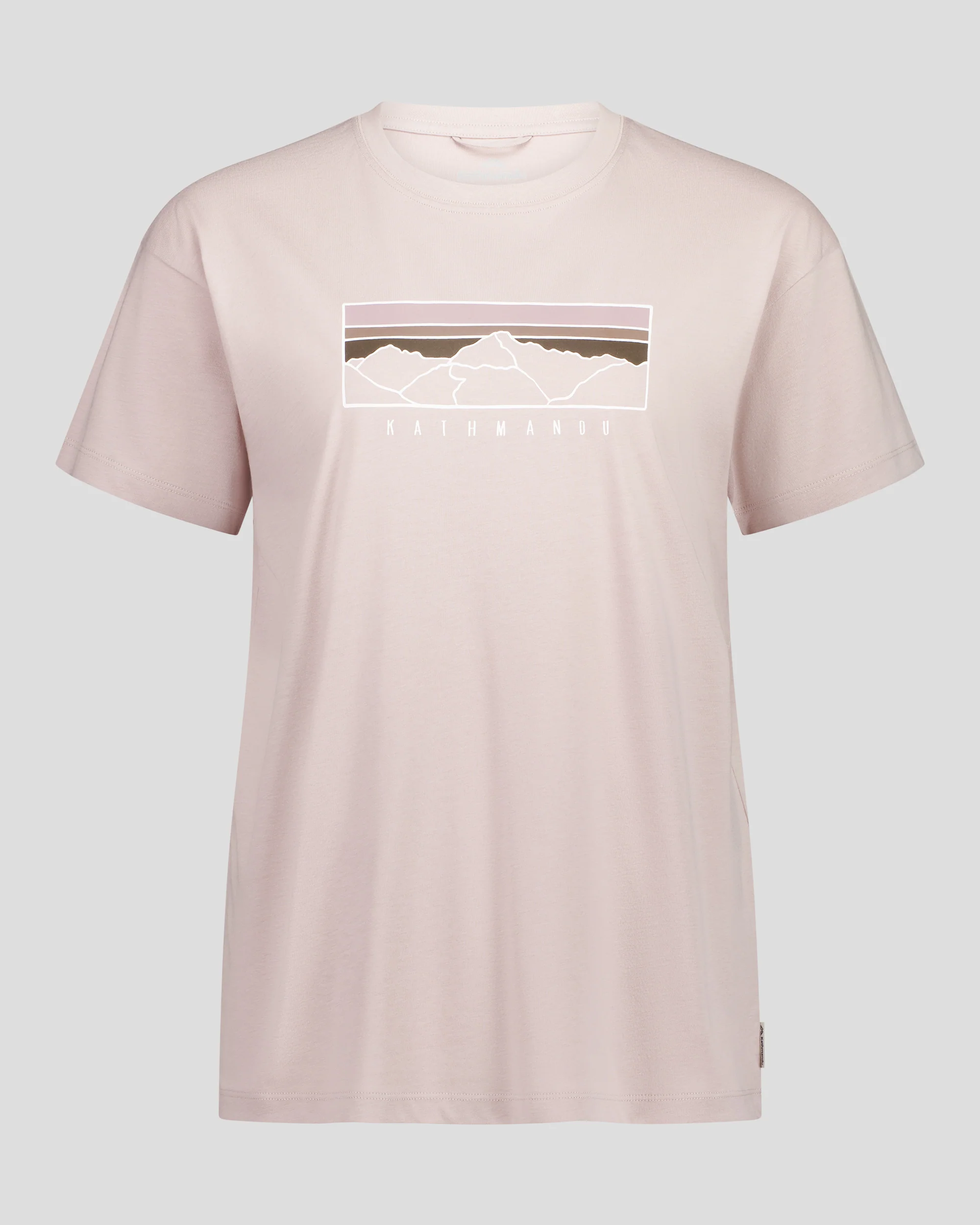 Women's Mountain Sunset Organic Cotton T-shirt - Light Taupe