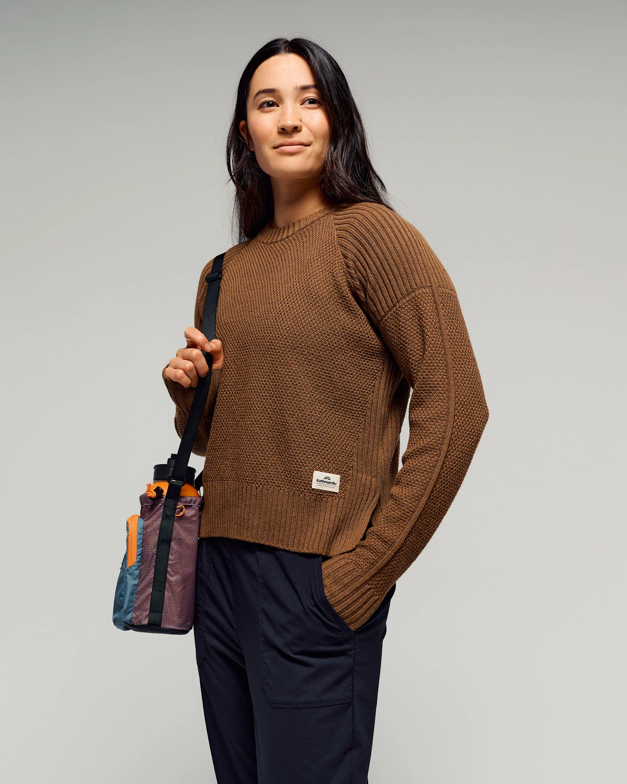 Women's Retreat Merino Blend Crew Pullover - Jute