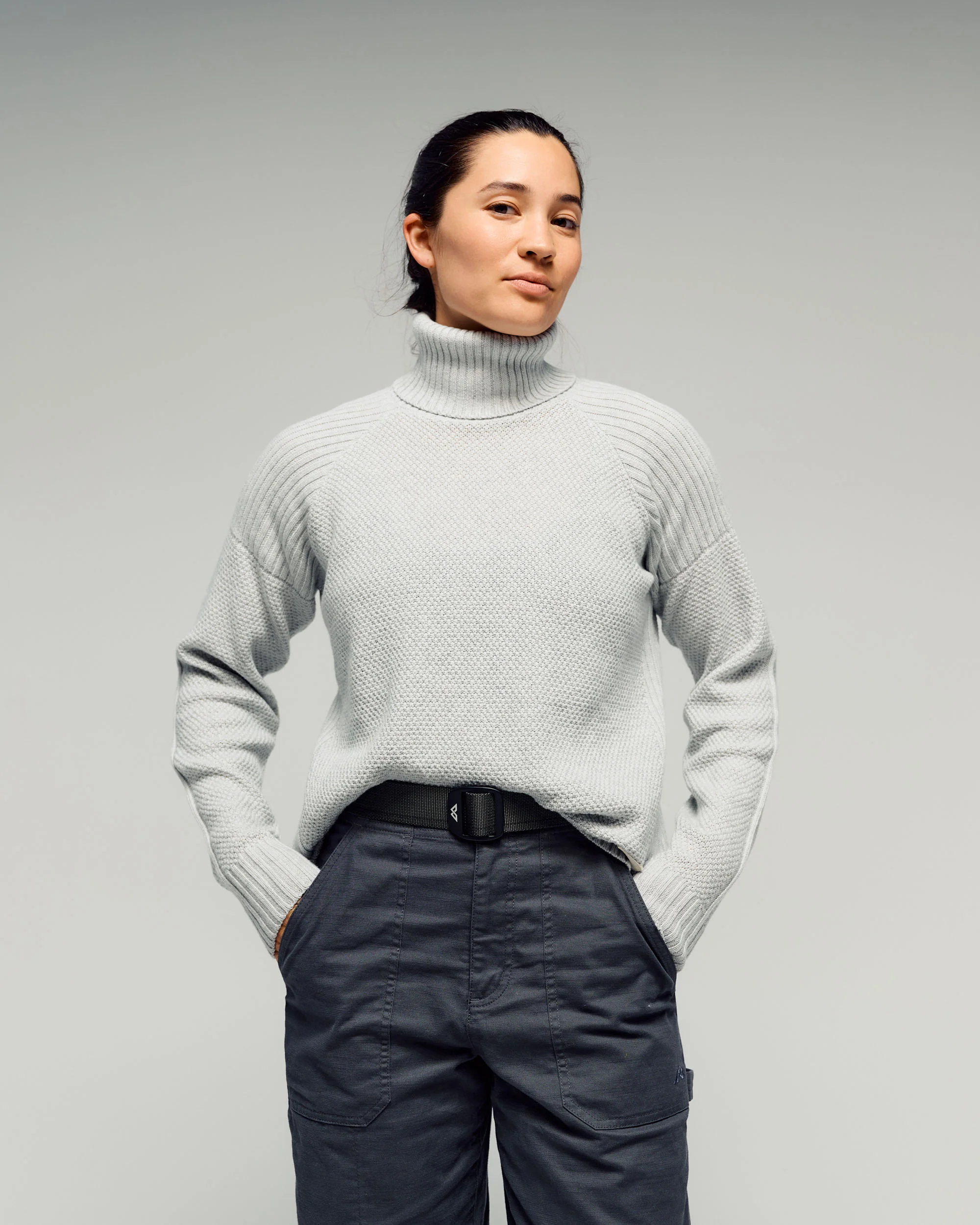 Women's Retreat Merino Blend Roll Neck Pullover - Super Moon - Image 2