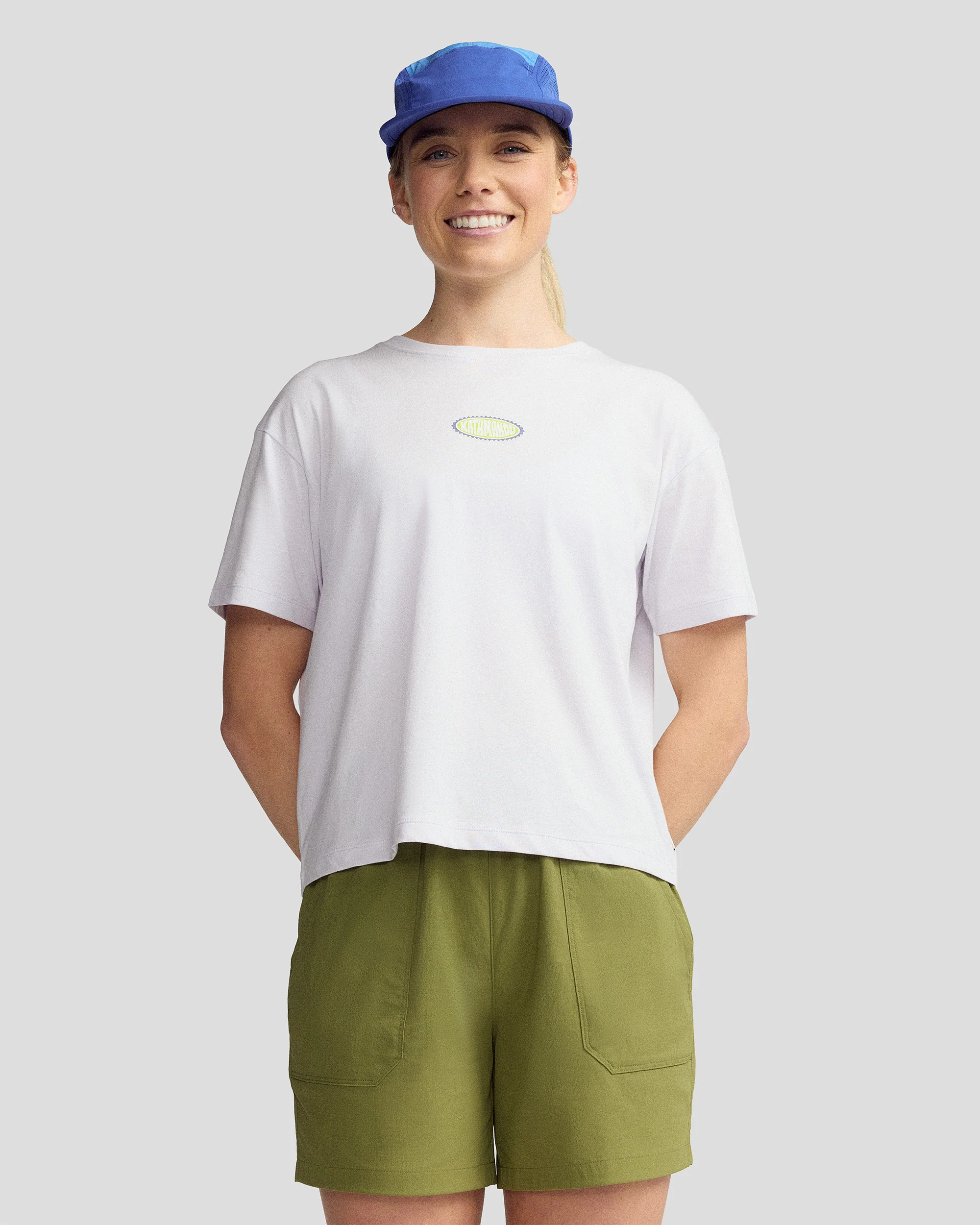 Women's Retro Badge Organic Cotton T-Shirt - Bright Lilac