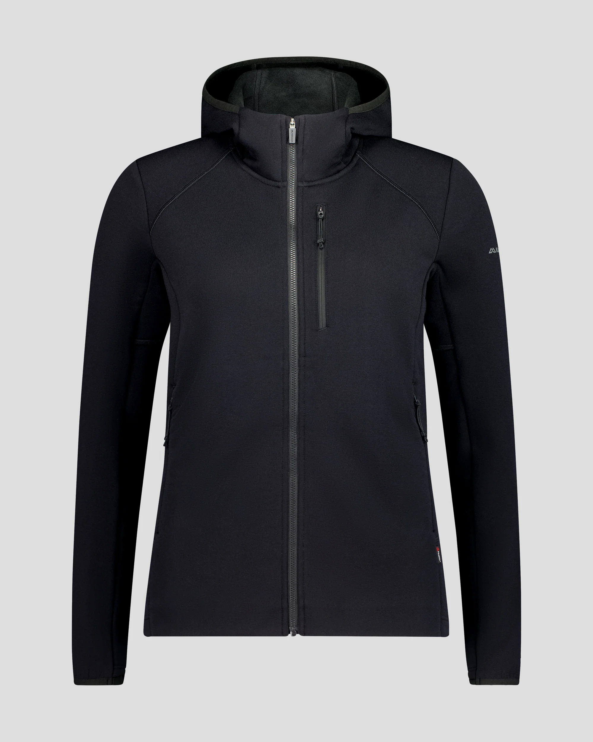 Women's Ridge Power Stretch Fleece Hood Jacket - Black Stingray - Image 5