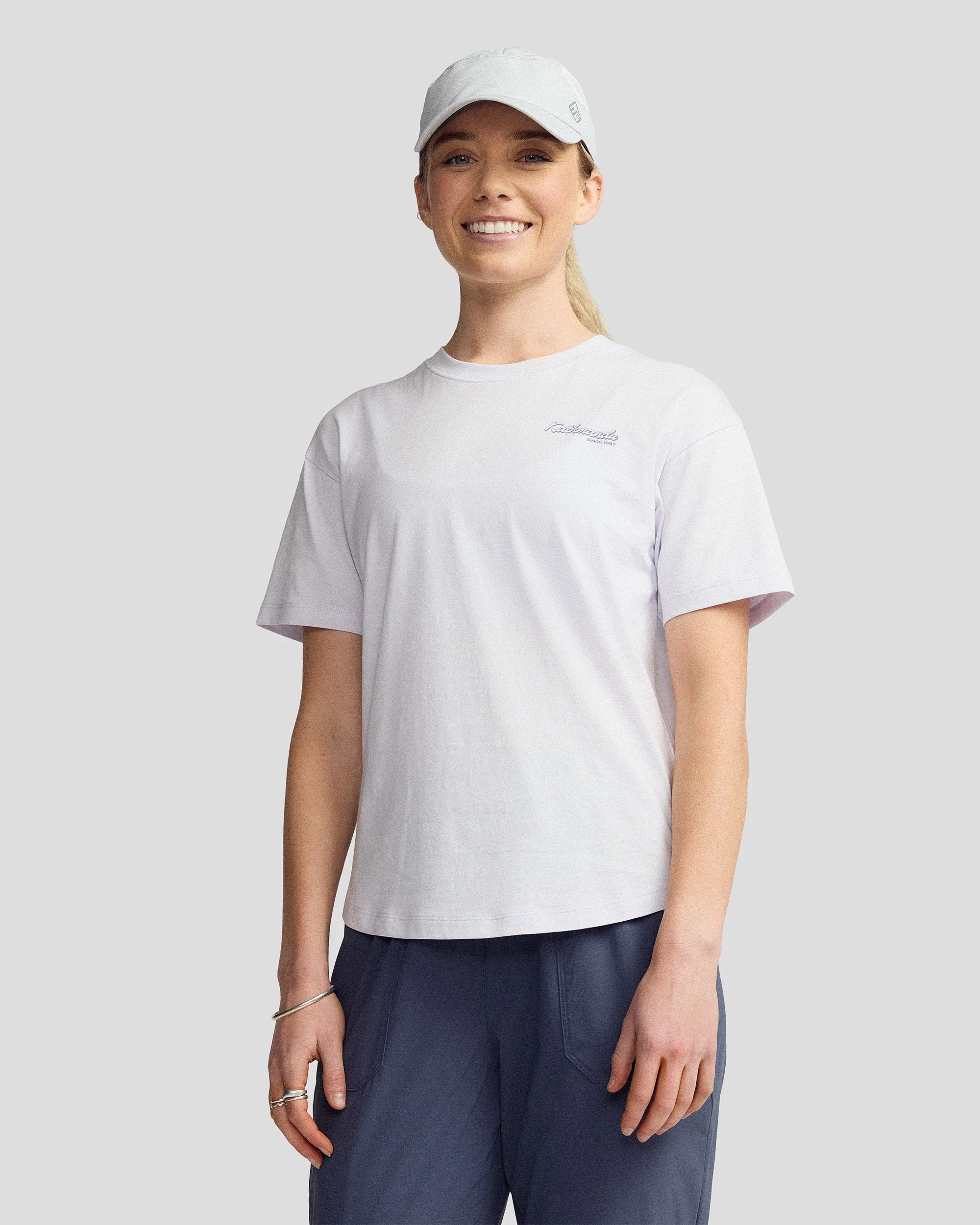 Women’s River Organic Cotton T-shirt - Bright Lilac - Image 3
