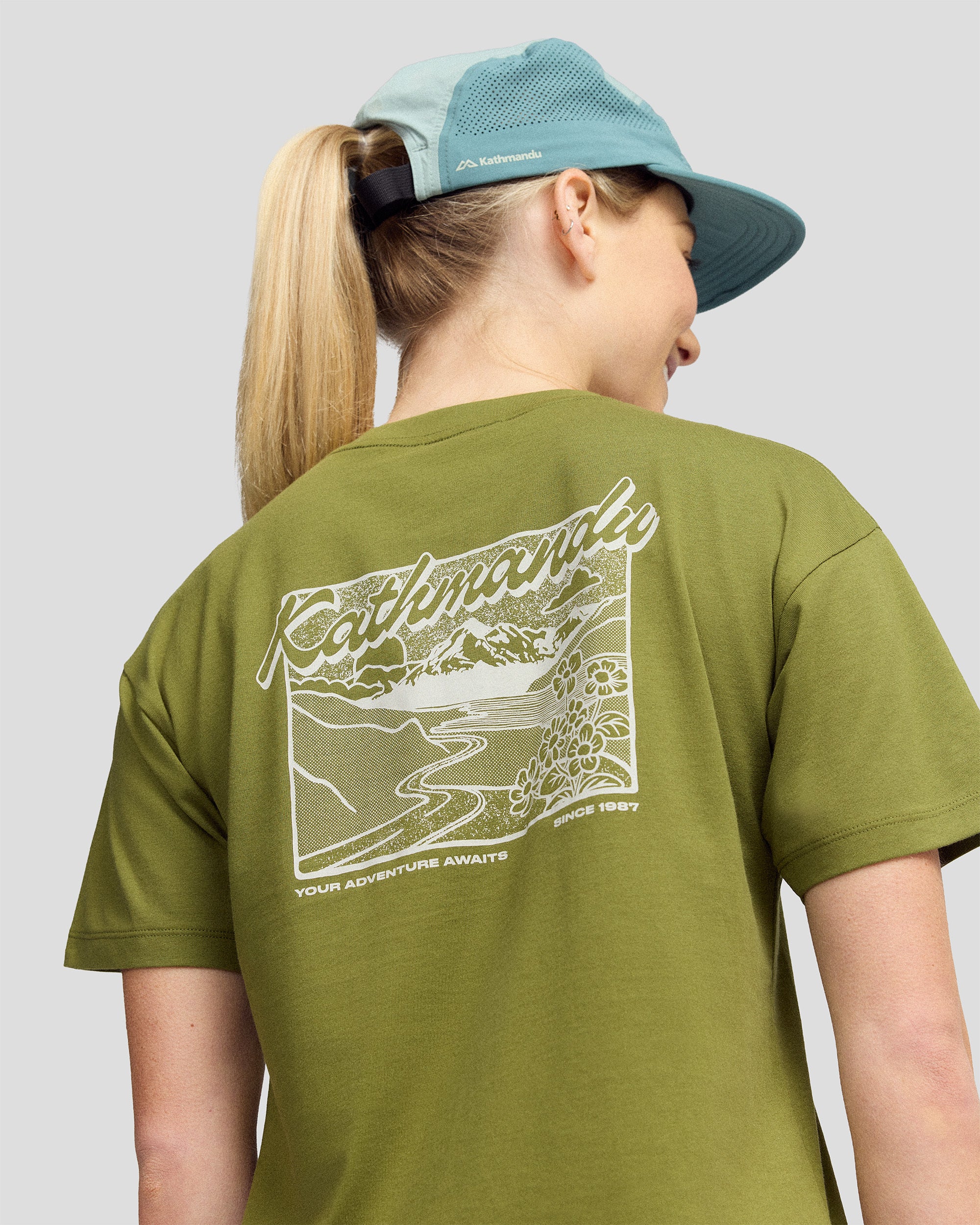 Women’s River Organic Cotton T-shirt  -  Dark Fern - Image 8
