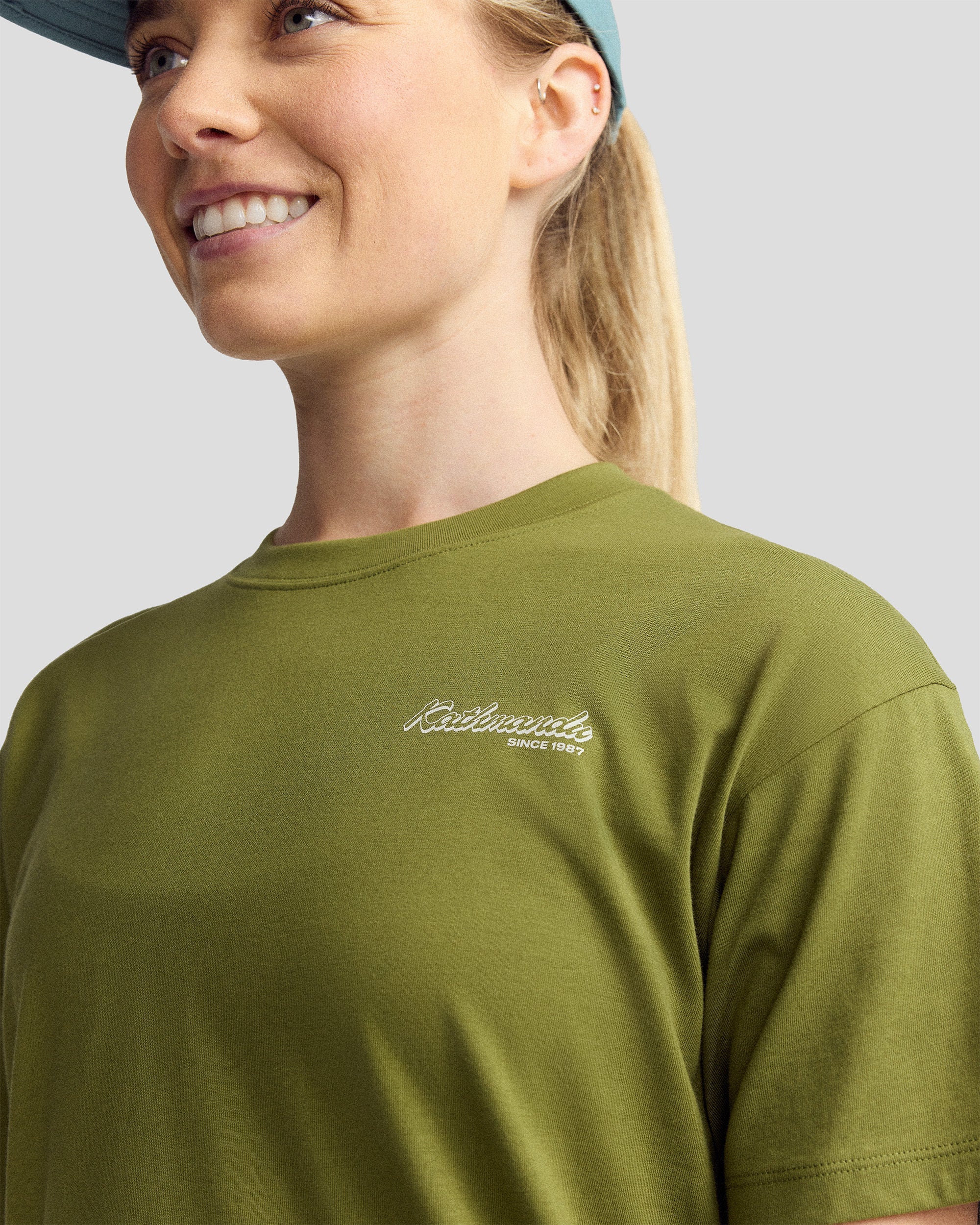 Women’s River Organic Cotton T-shirt  -  Dark Fern - Image 9