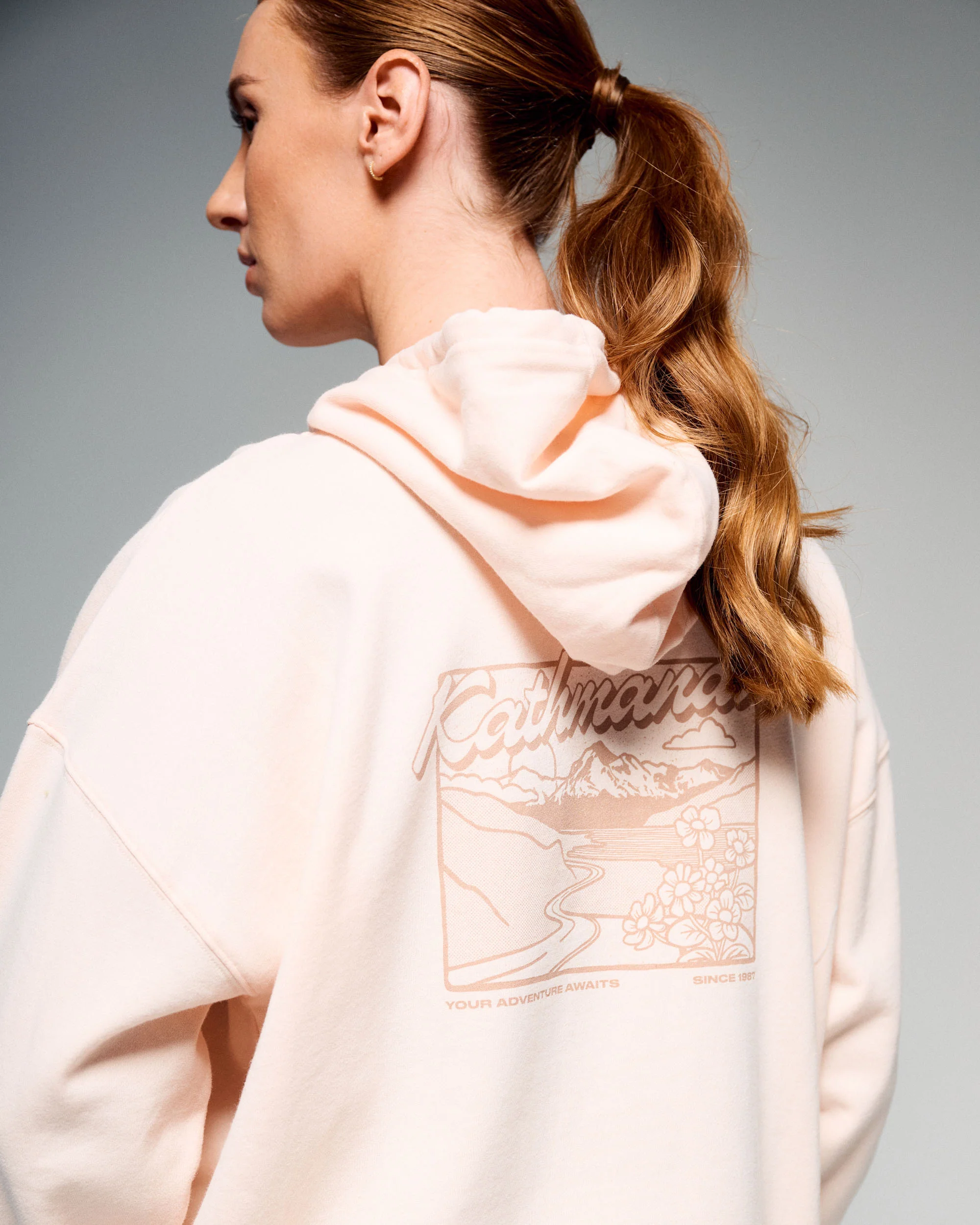 Women’s River Relaxed Hoodie - Peachy - Image 3