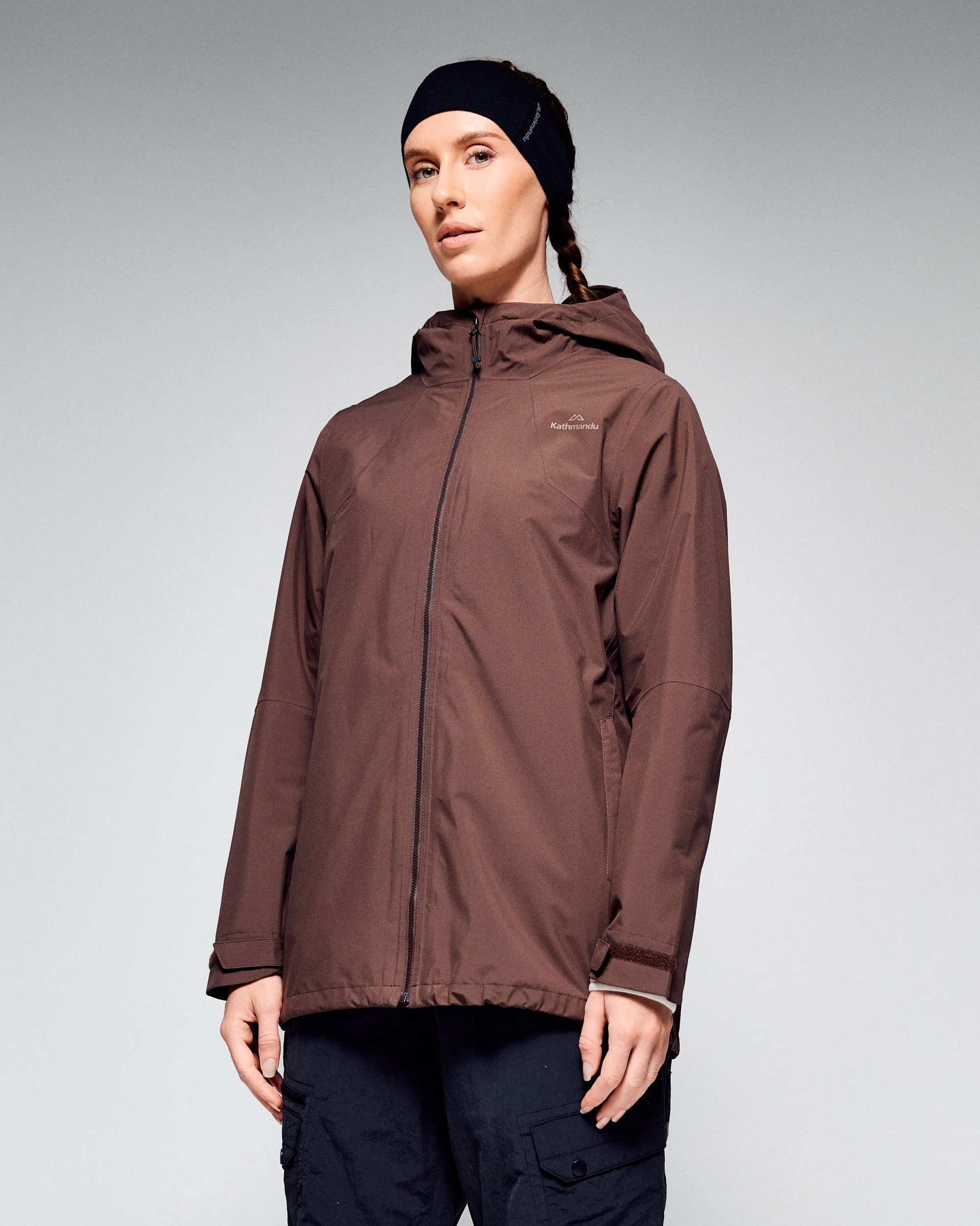 Women's Trailhead 3in1 Rain Hooded Jacket - Dark Taupe/Shroom - Image 3