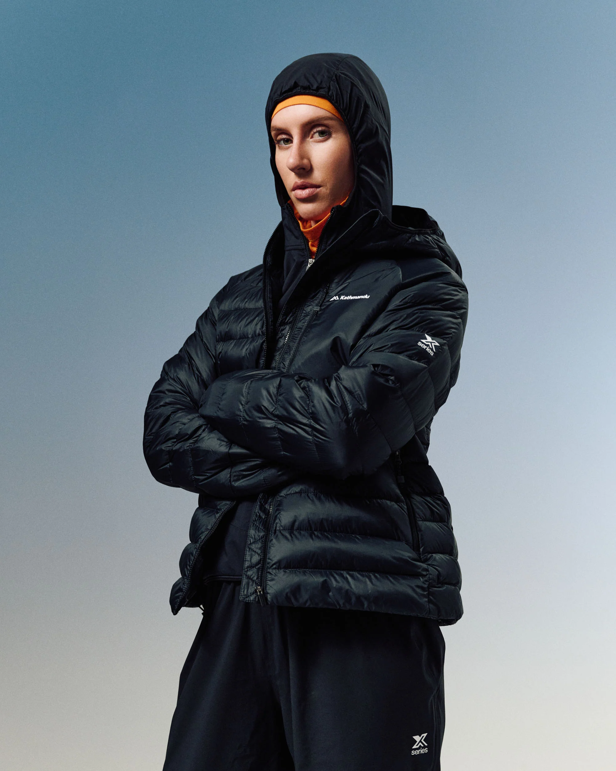 Women's XT Series Cordura LT Down Hooded Jacket - Black Stingray