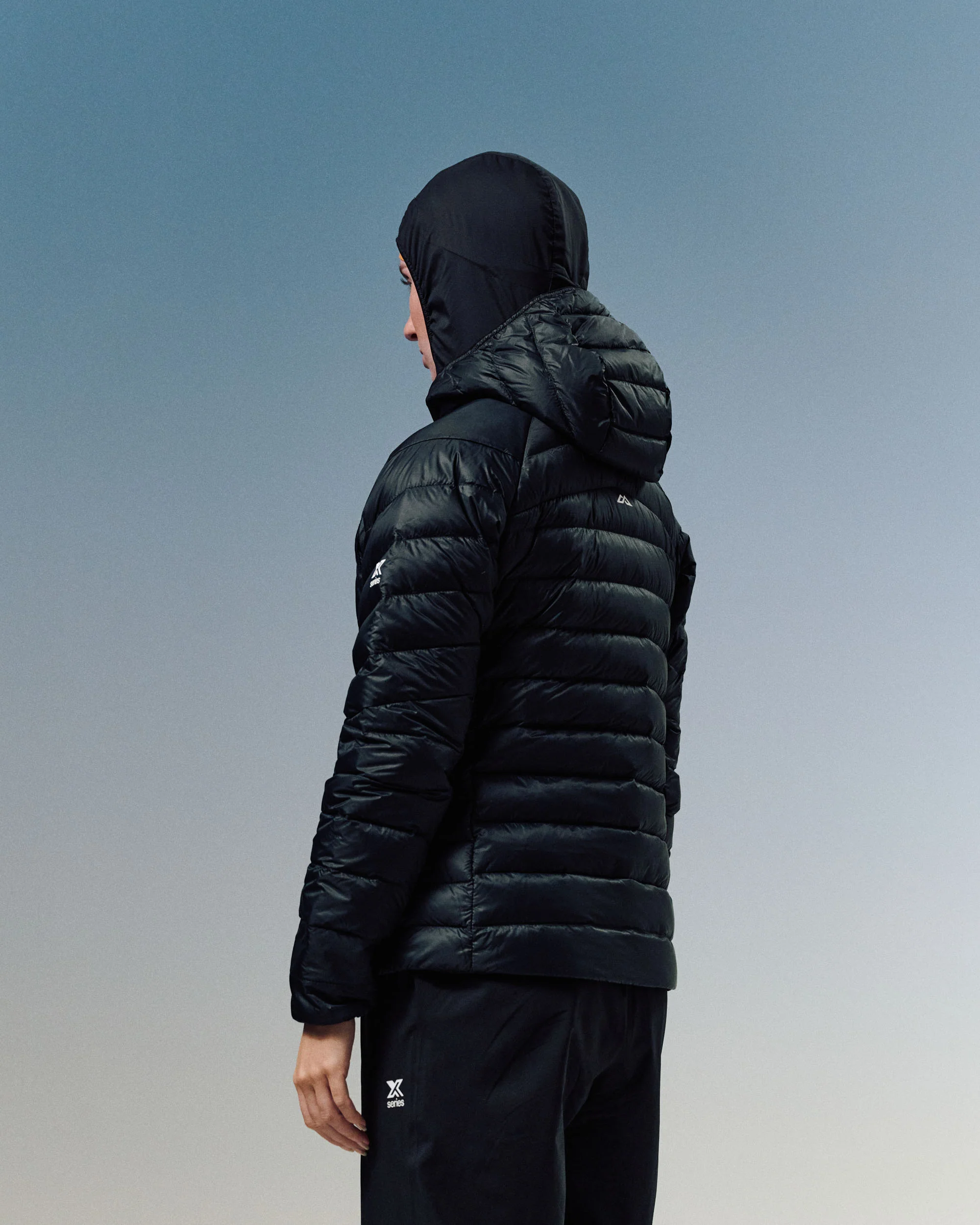 Women's XT Series Cordura LT Down Hooded Jacket - Black Stingray - Image 4