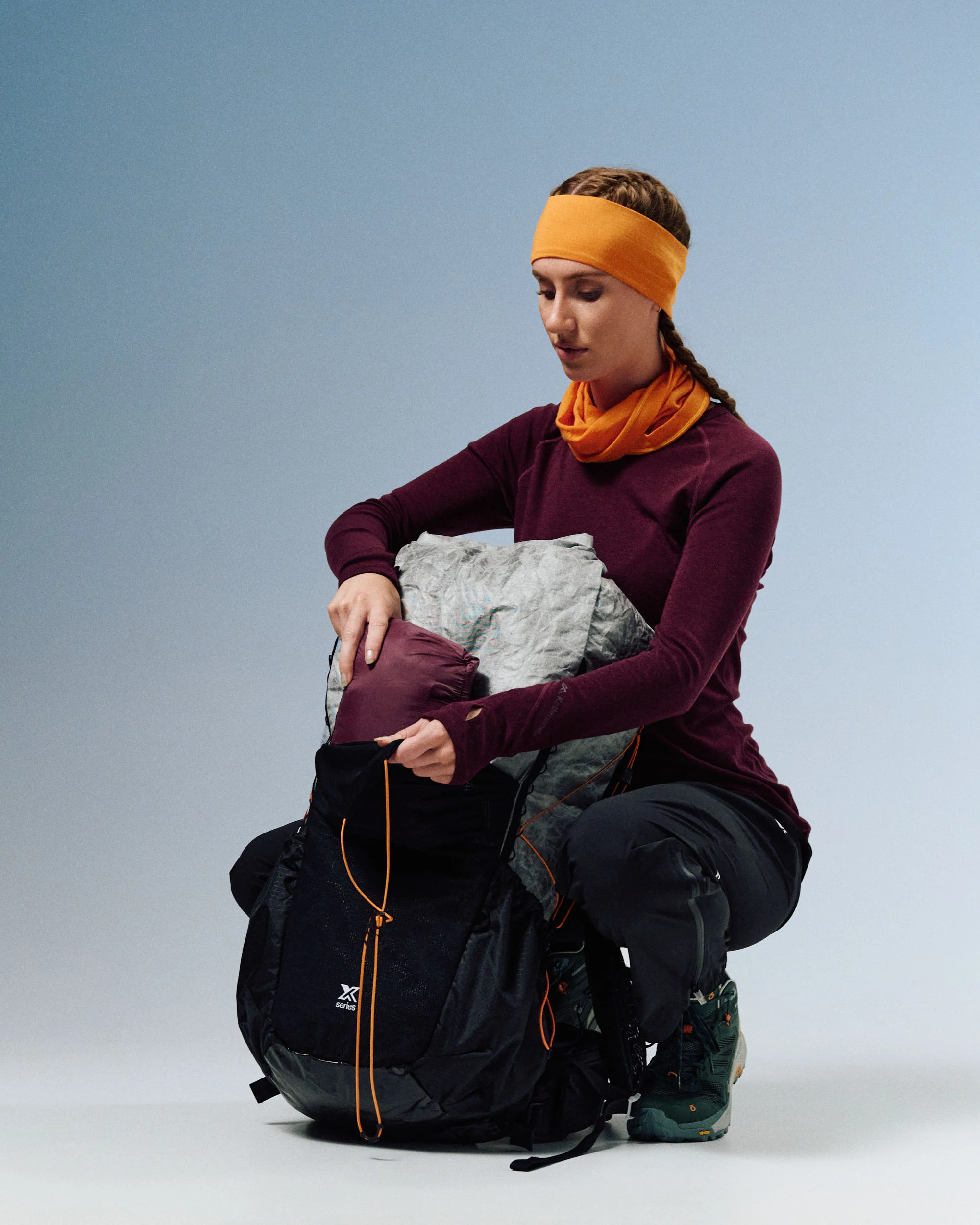 Women's XT Series Cordura LT Down Hooded Jacket - Mulberry - Image 6