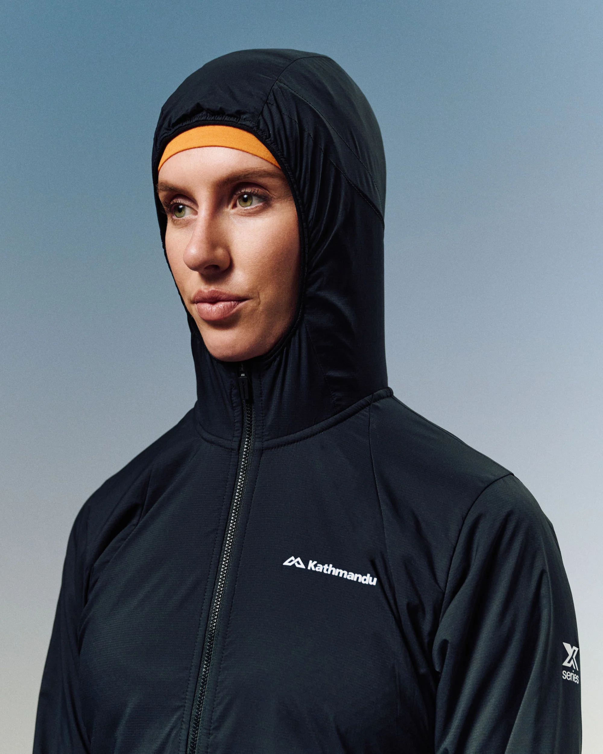 Women's XT Series Hybrid Octa Fleece Hood Jacket - Black Stingray - Image 2