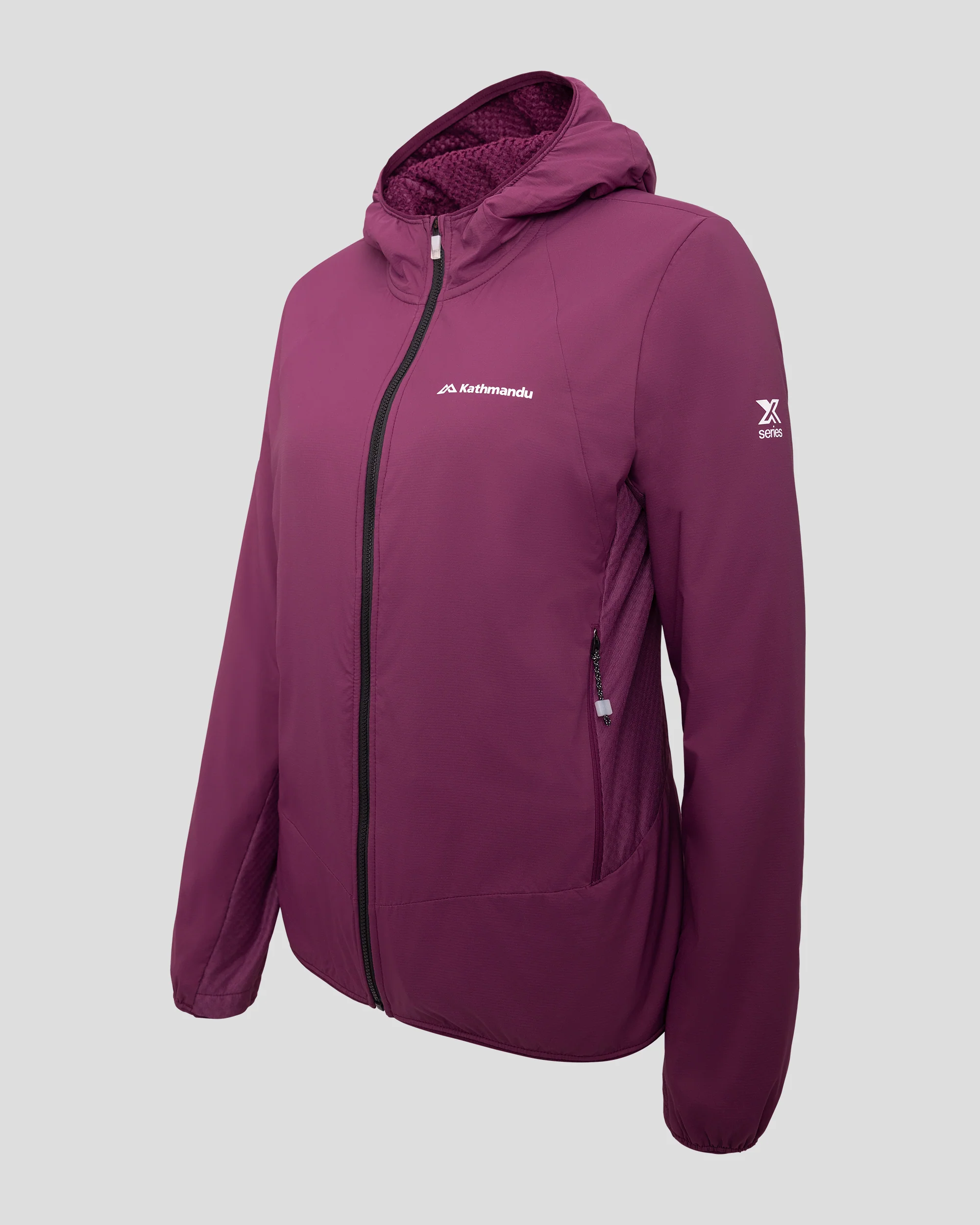 Women's XT Series Hybrid Octa Fleece Hood Jacket - Mulberry - Image 10