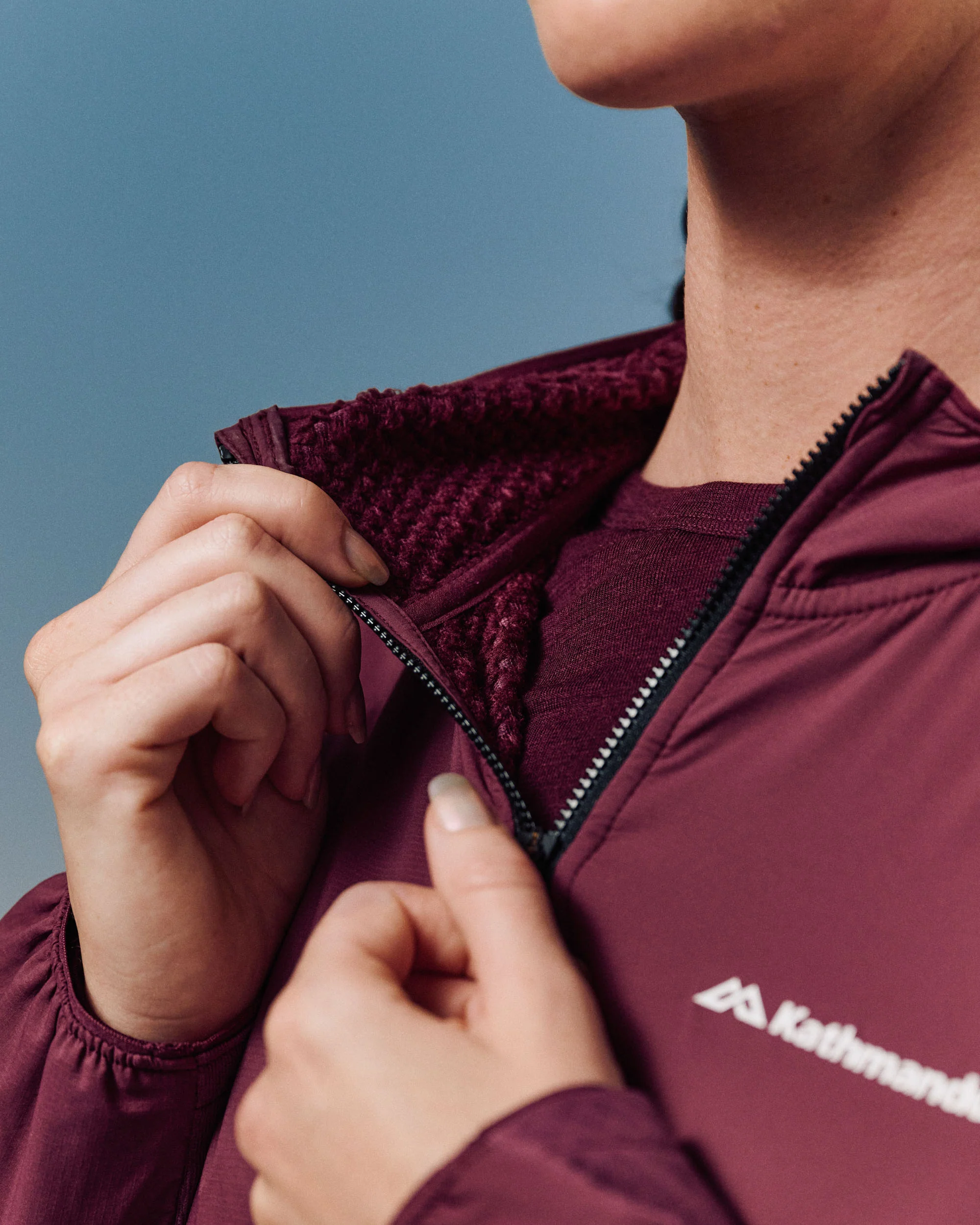 Women's XT Series Hybrid Octa Fleece Hood Jacket - Mulberry - Image 5